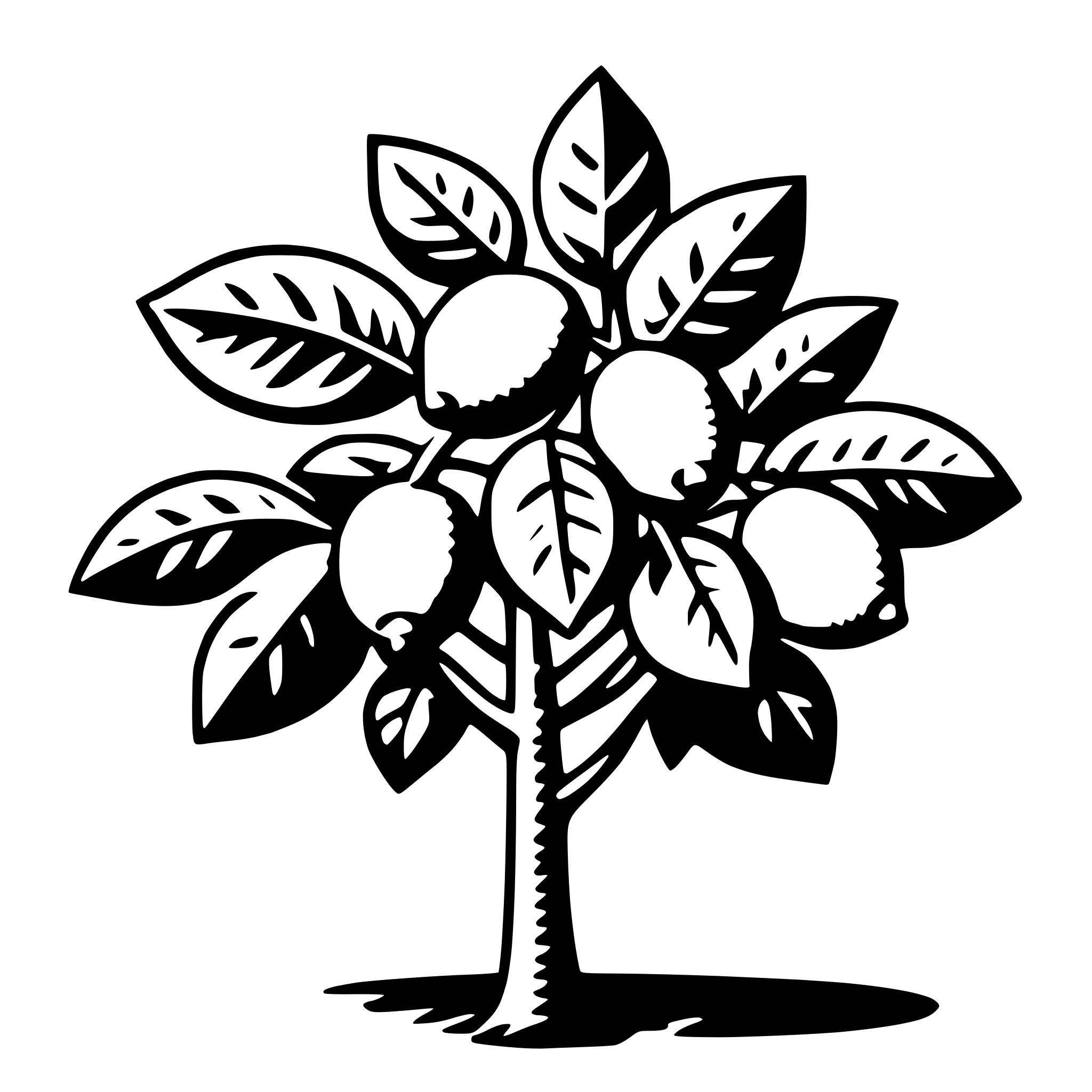 AI-generated SVG of 'lemon tree'