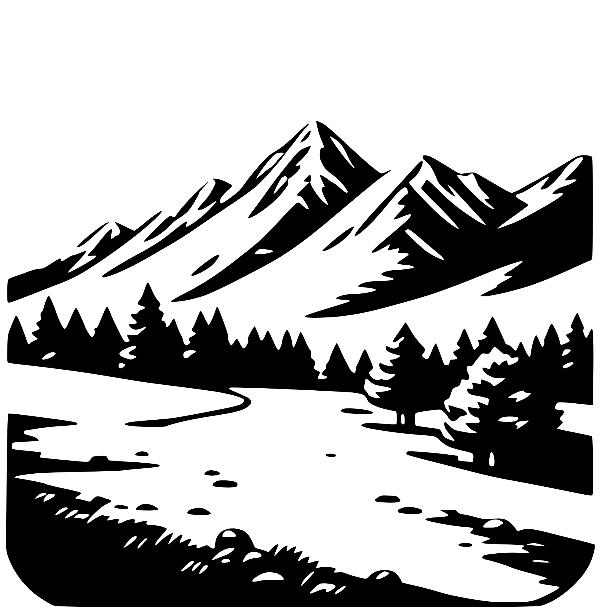 AI-generated SVG of a mountain air