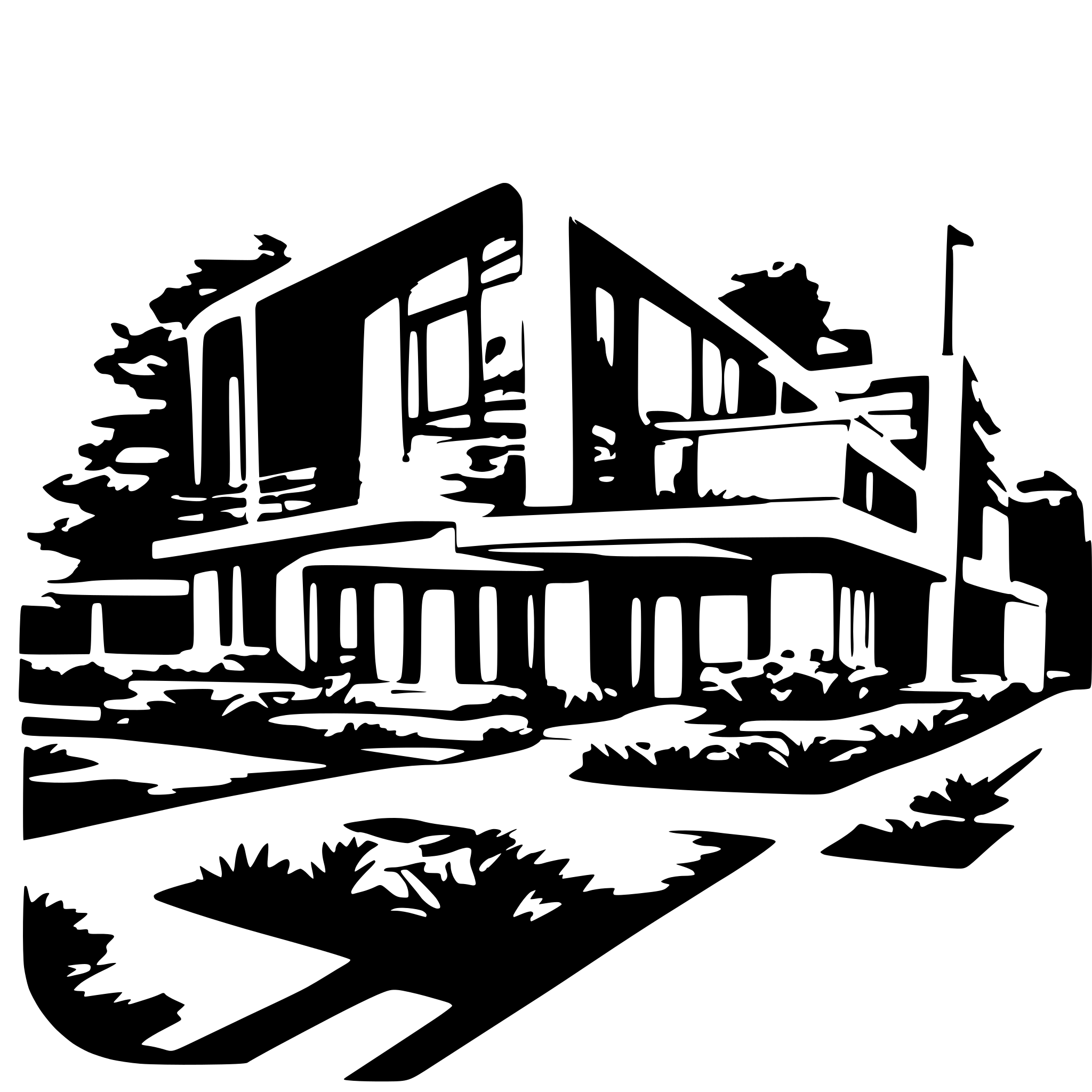 AI-generated SVG of a mid-century modern house architectural drawing with crisp lines