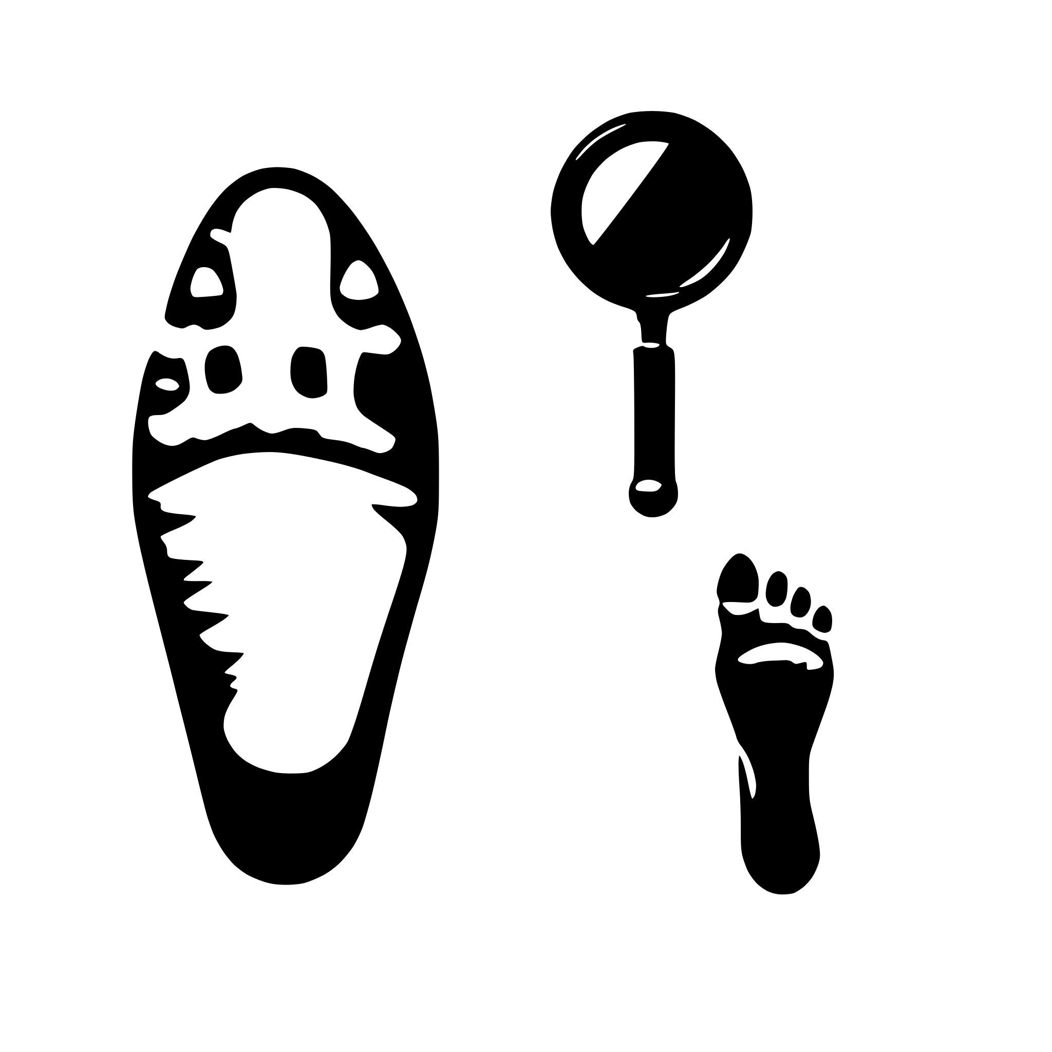 AI-generated SVG of a footprint and magnifier