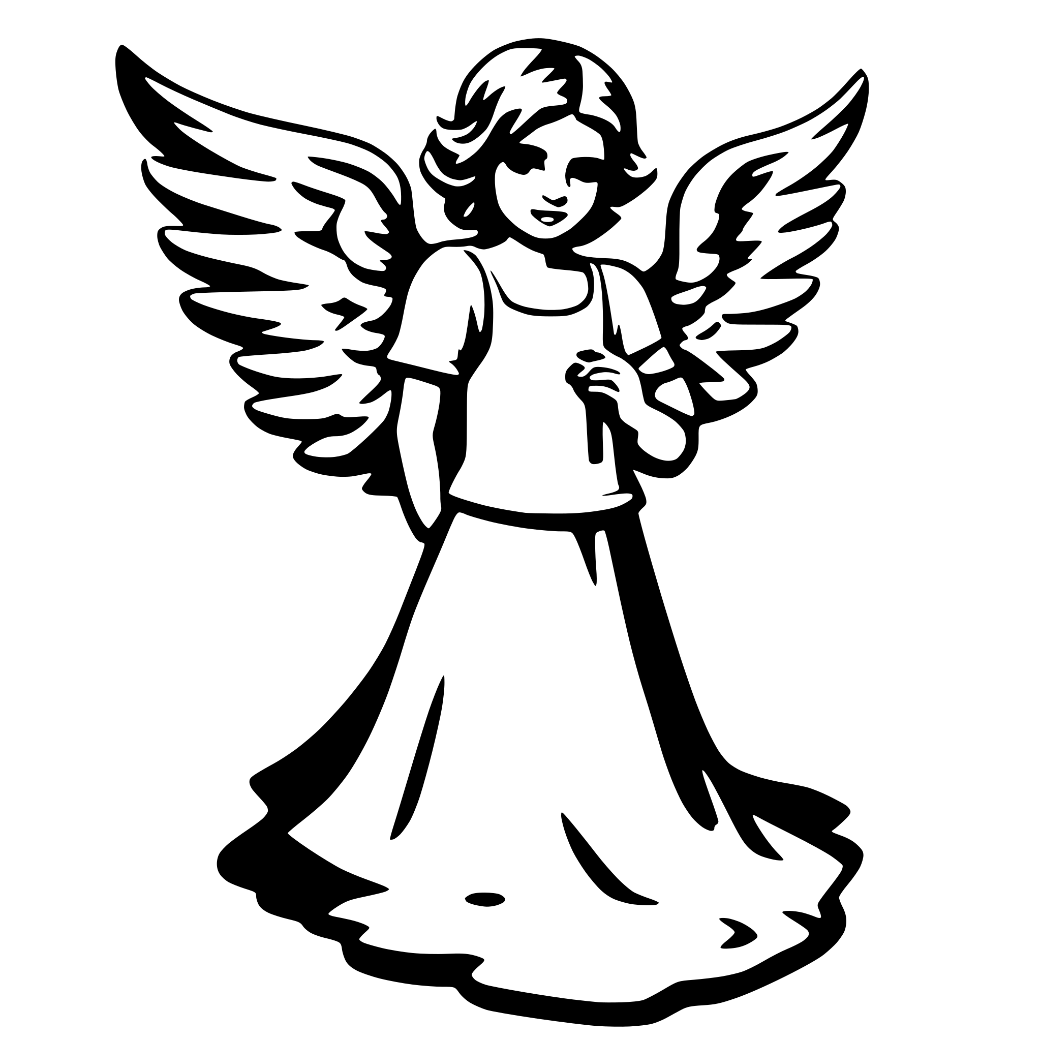 AI-generated SVG of 'angel'