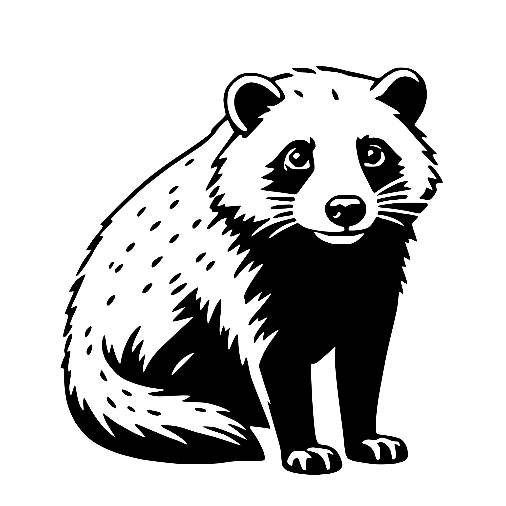 AI-generated SVG of 'binturong'