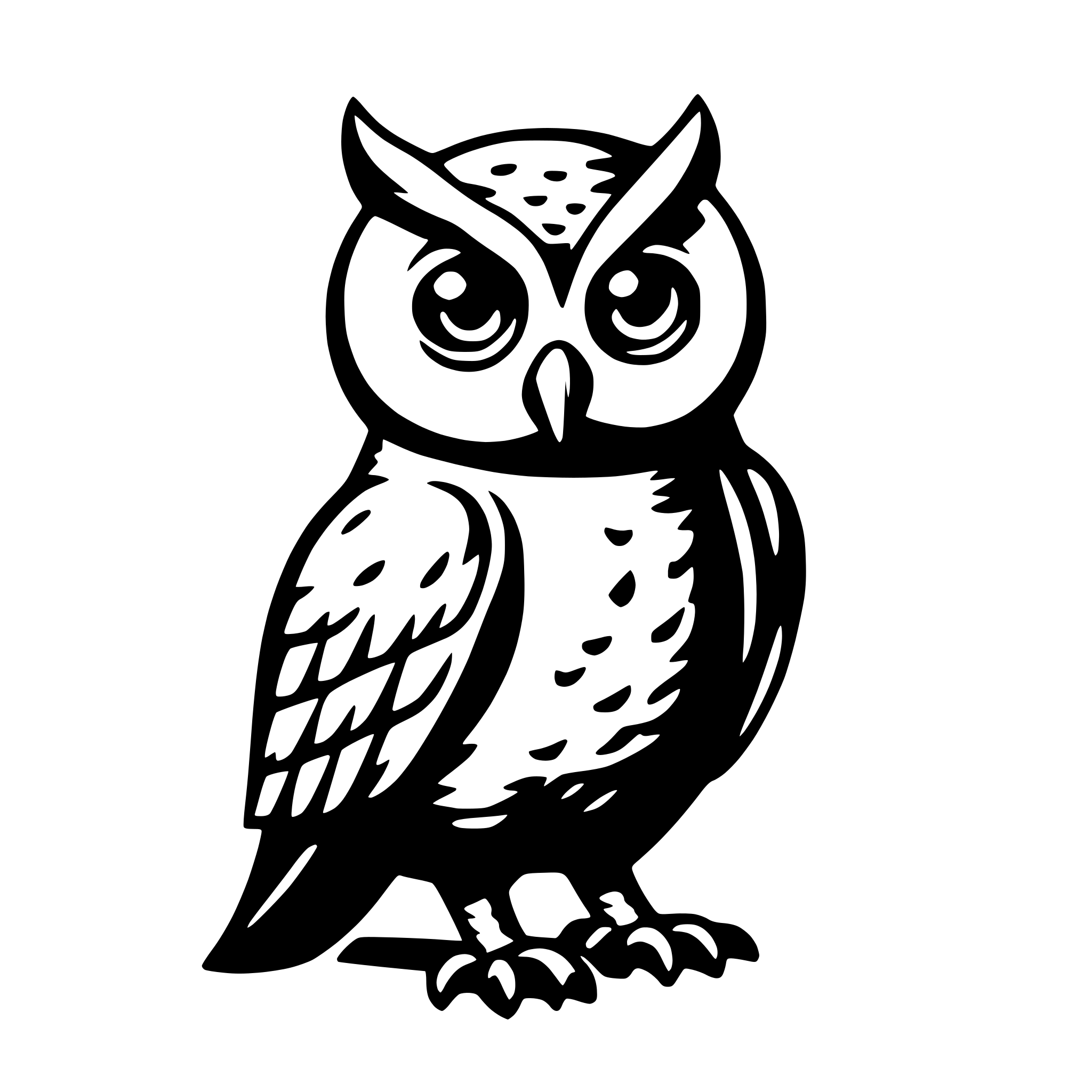 AI-generated SVG of a owl