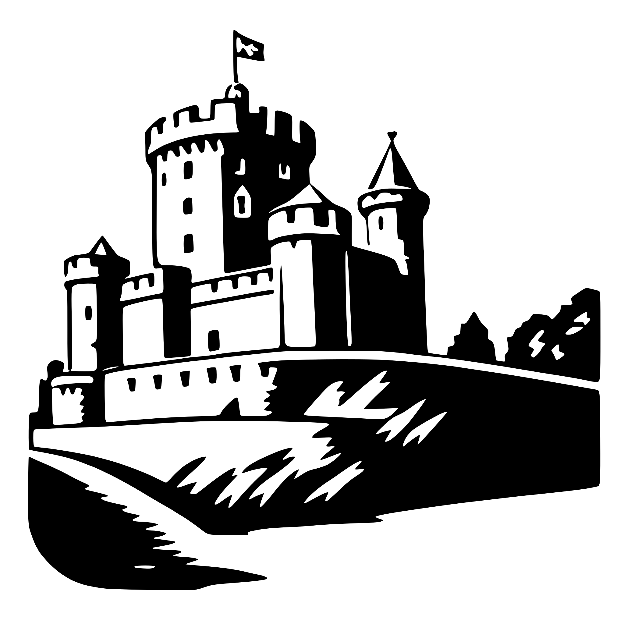 AI-generated SVG of a edinburgh castle