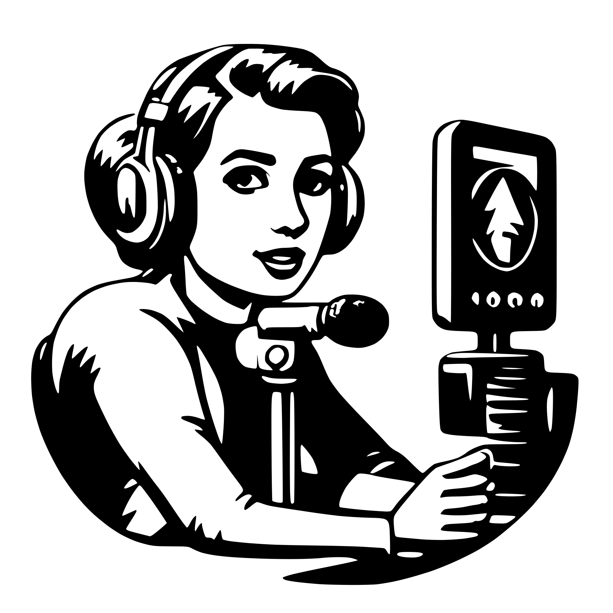 AI-generated SVG of a podcast