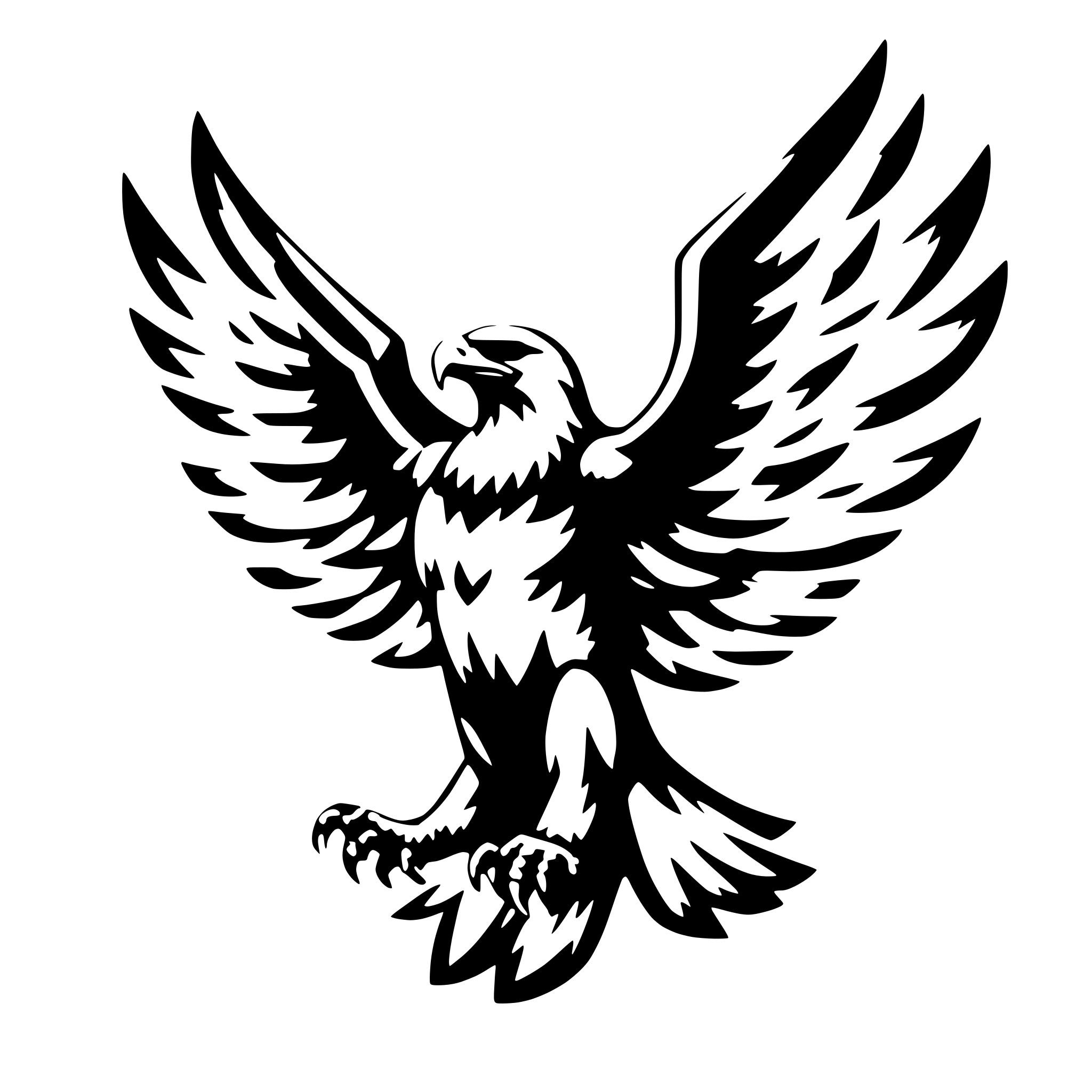 AI-generated SVG of a eagle with wings spread
