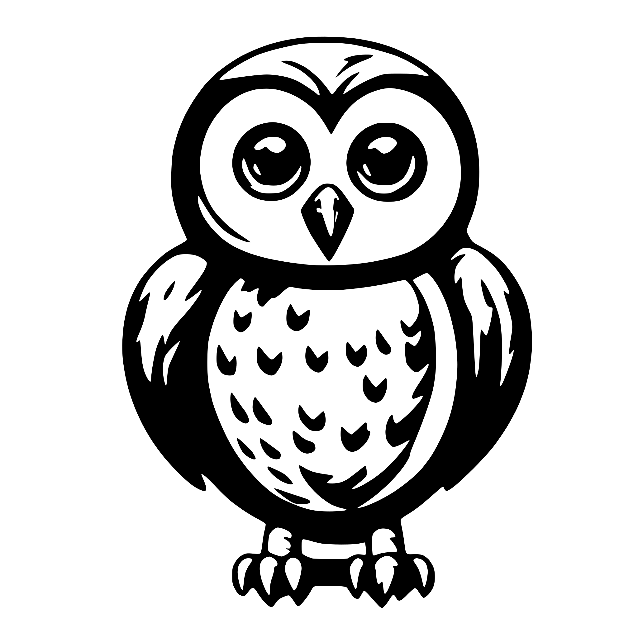 AI-generated SVG of 'An owl'