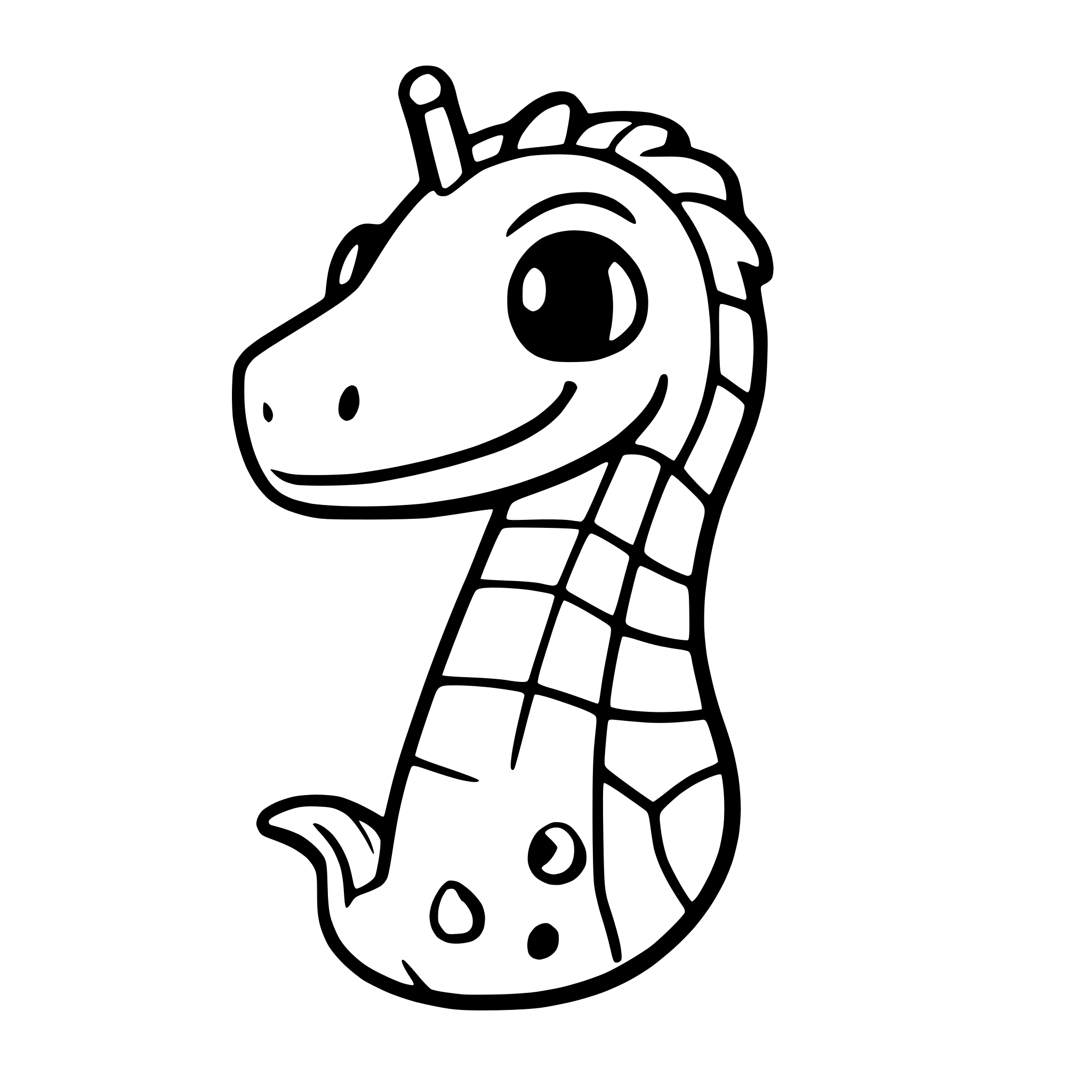AI-generated SVG of 'seahorse'