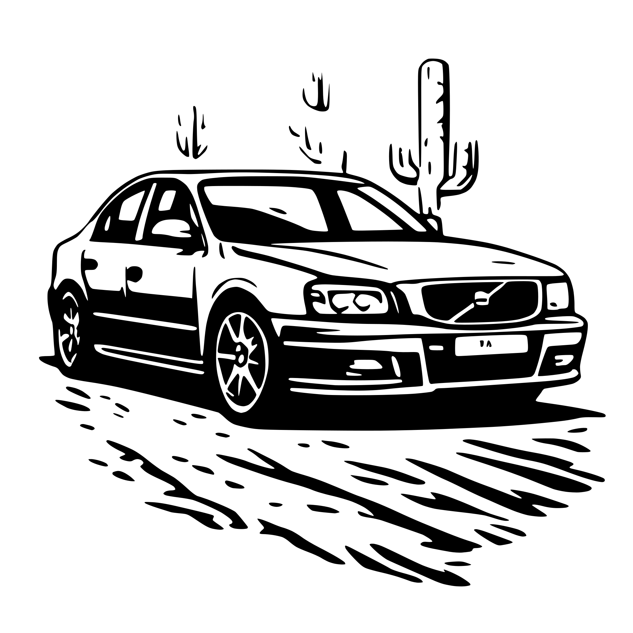 AI-generated SVG of a volvo s60 2001