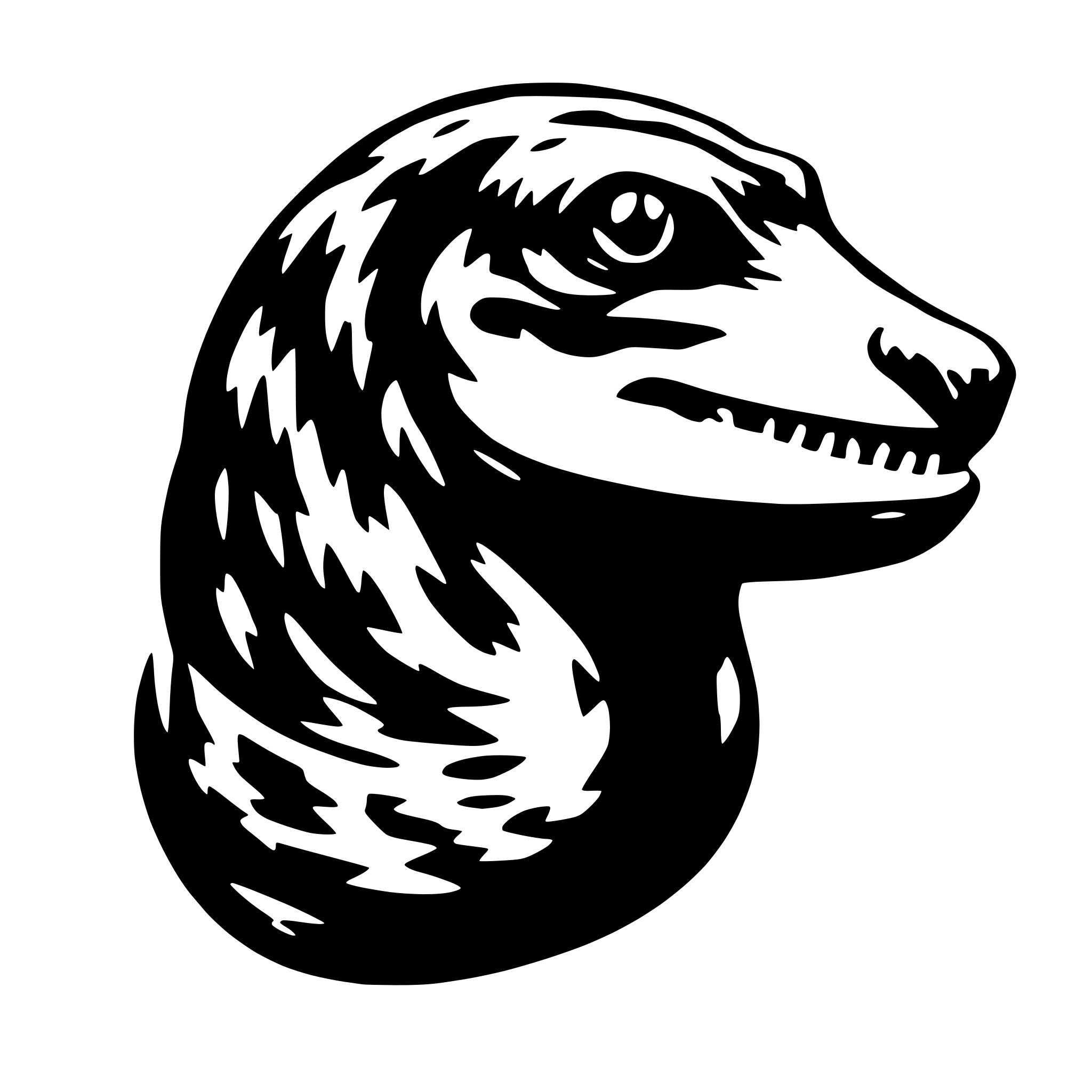 AI-generated SVG of a snake face in profile