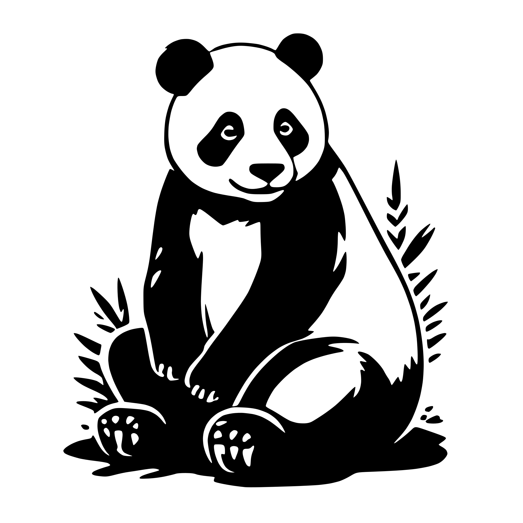 AI-generated SVG of 'panda'