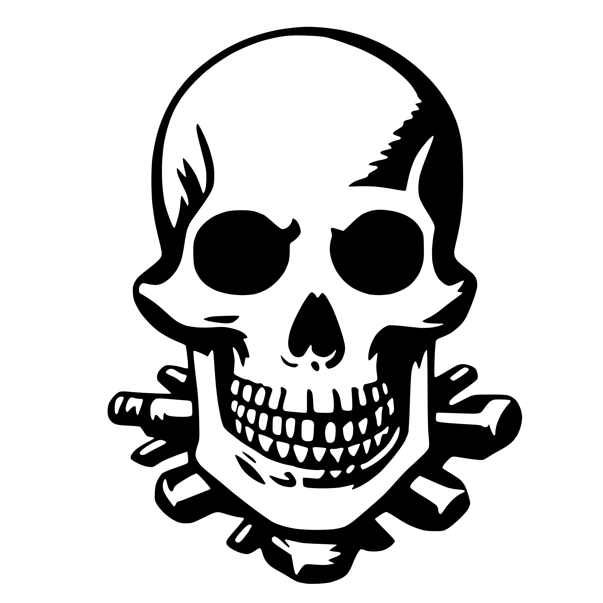 AI-generated SVG of a skeleton
