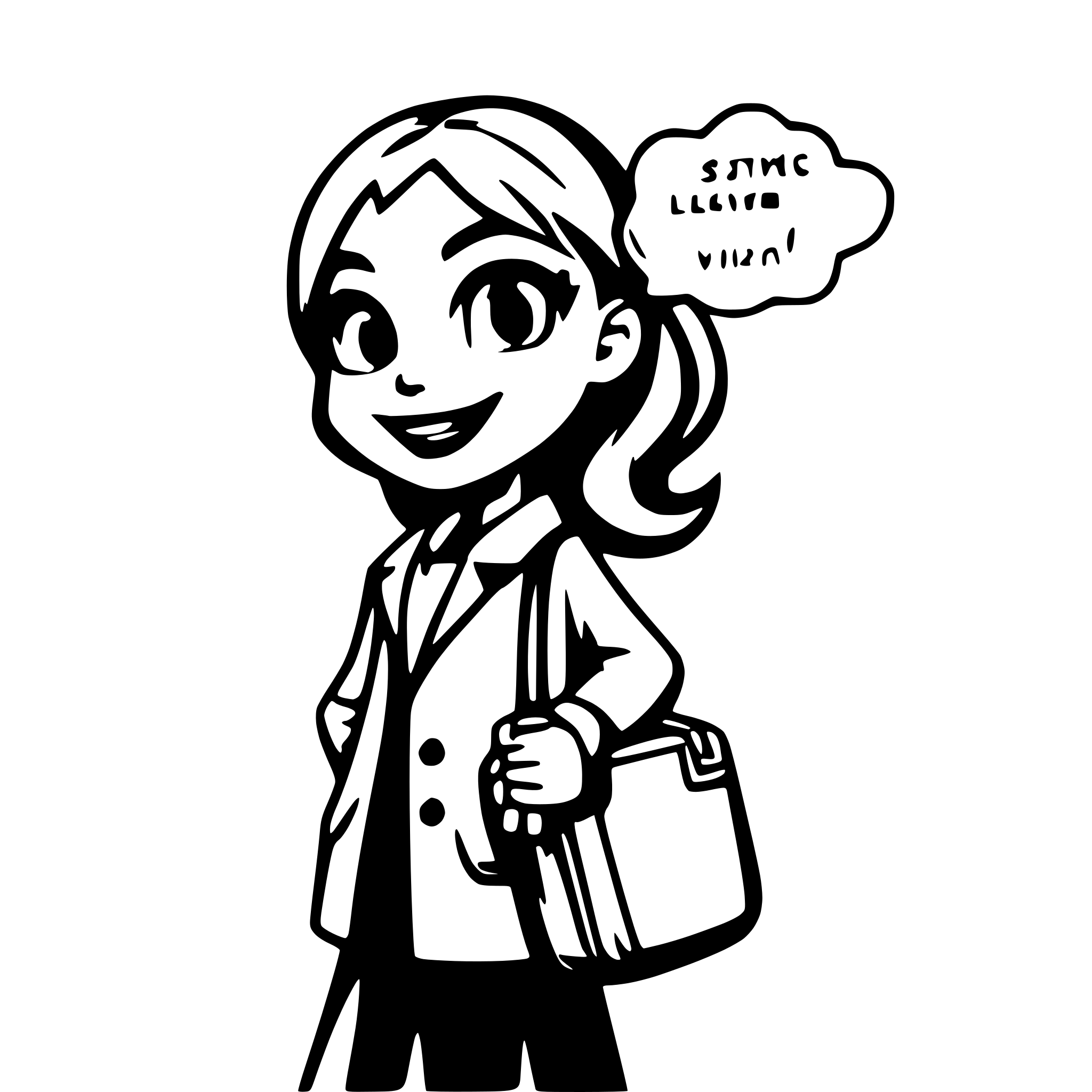 AI-generated SVG of a saying an educator goodbye