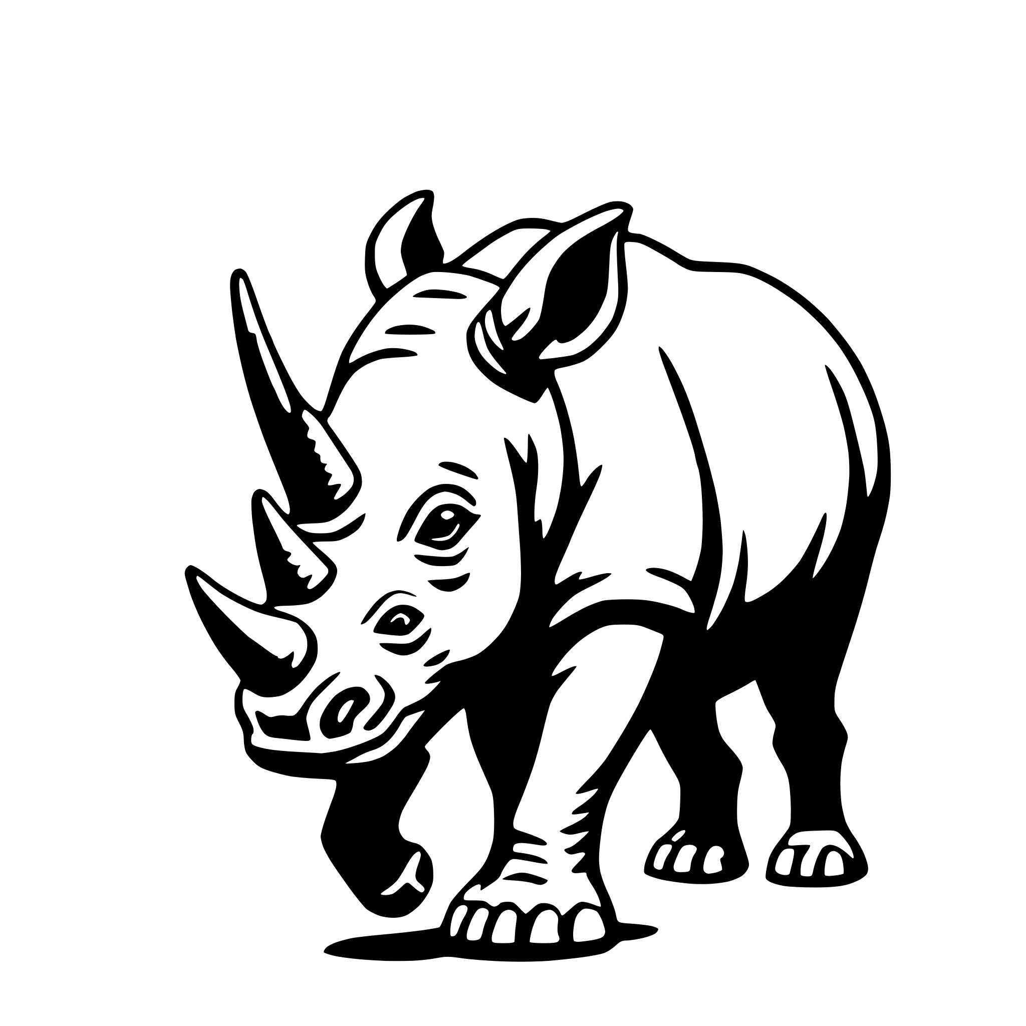 AI-generated SVG of a rhino