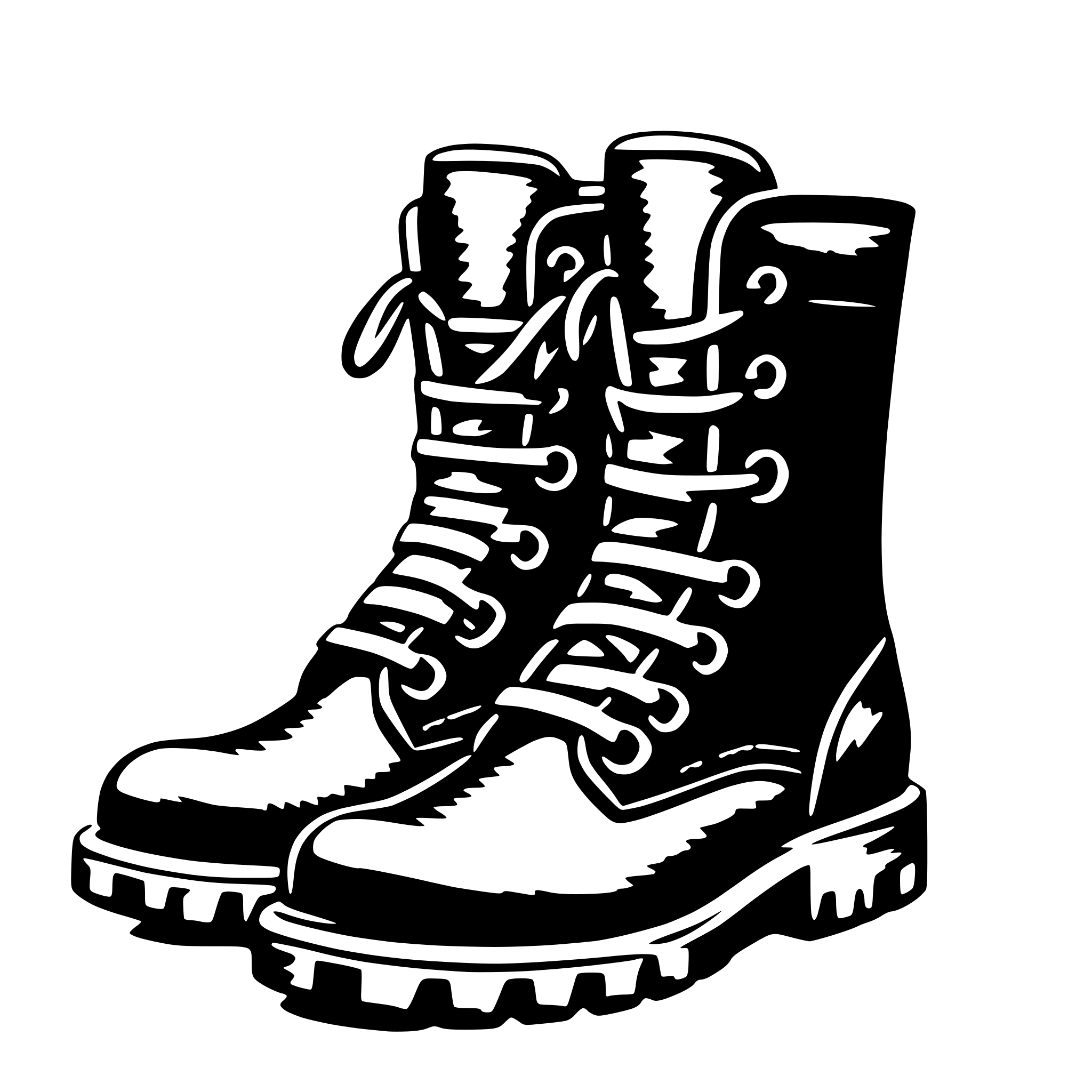 AI-generated SVG of a hiking boots