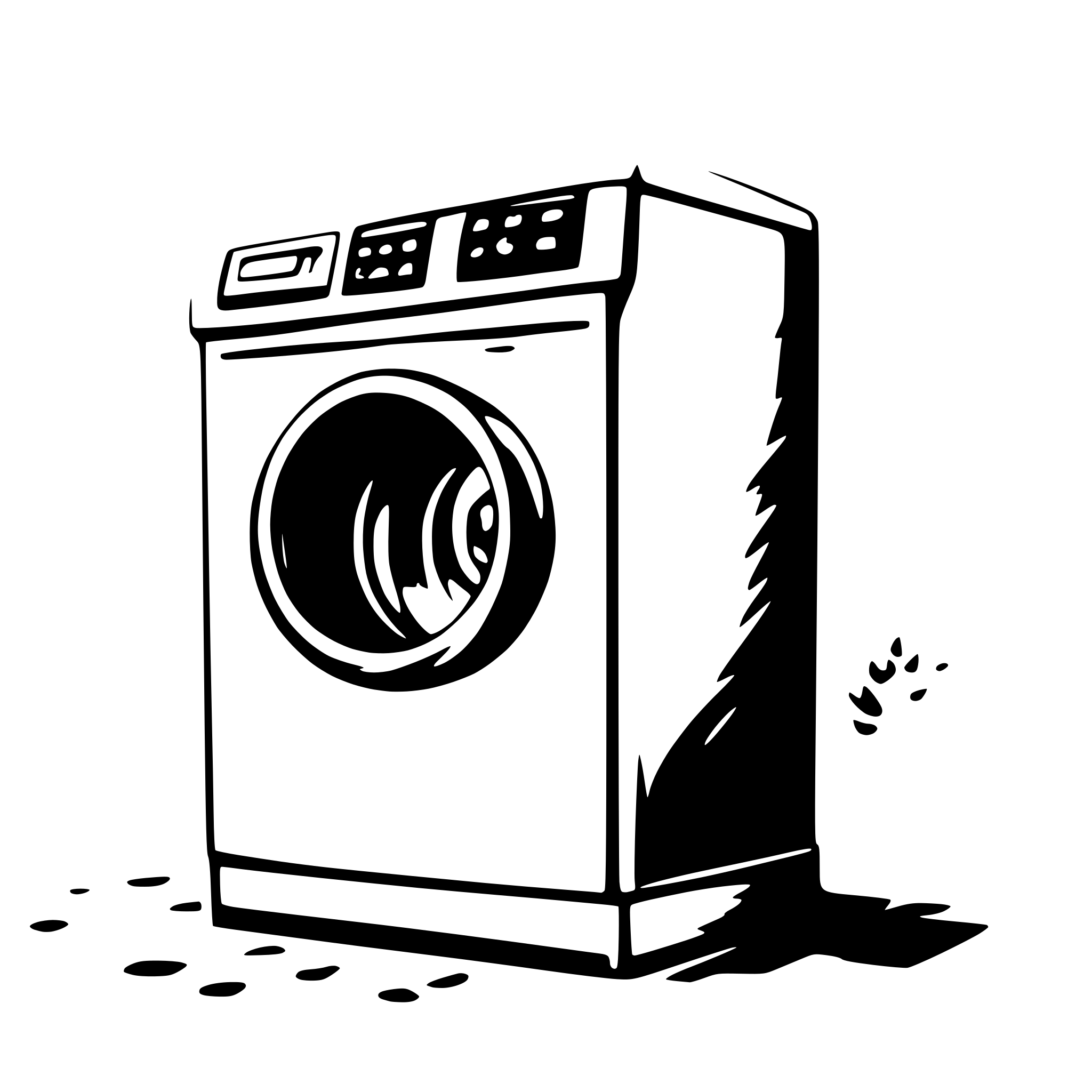 AI-generated SVG of a Draw a washing mashine