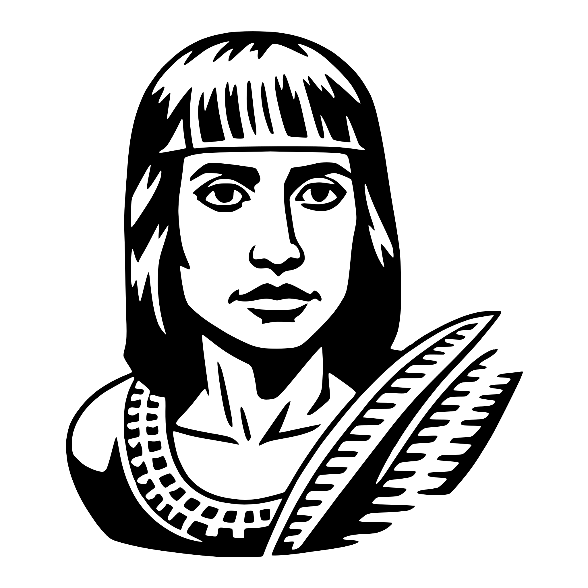AI-generated SVG of a māui-tikitiki
