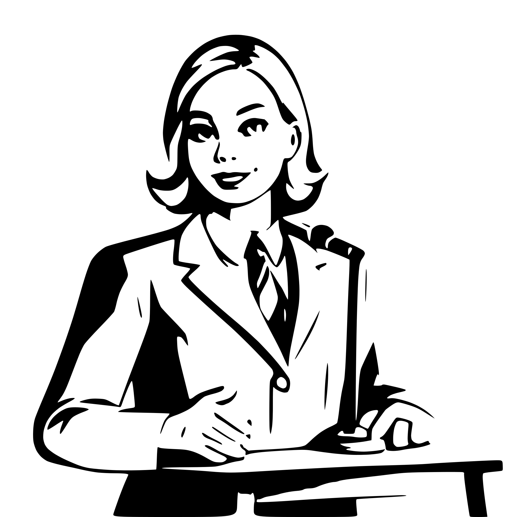 AI-generated SVG of a Presenter at a podium hosting a press conference before reporters