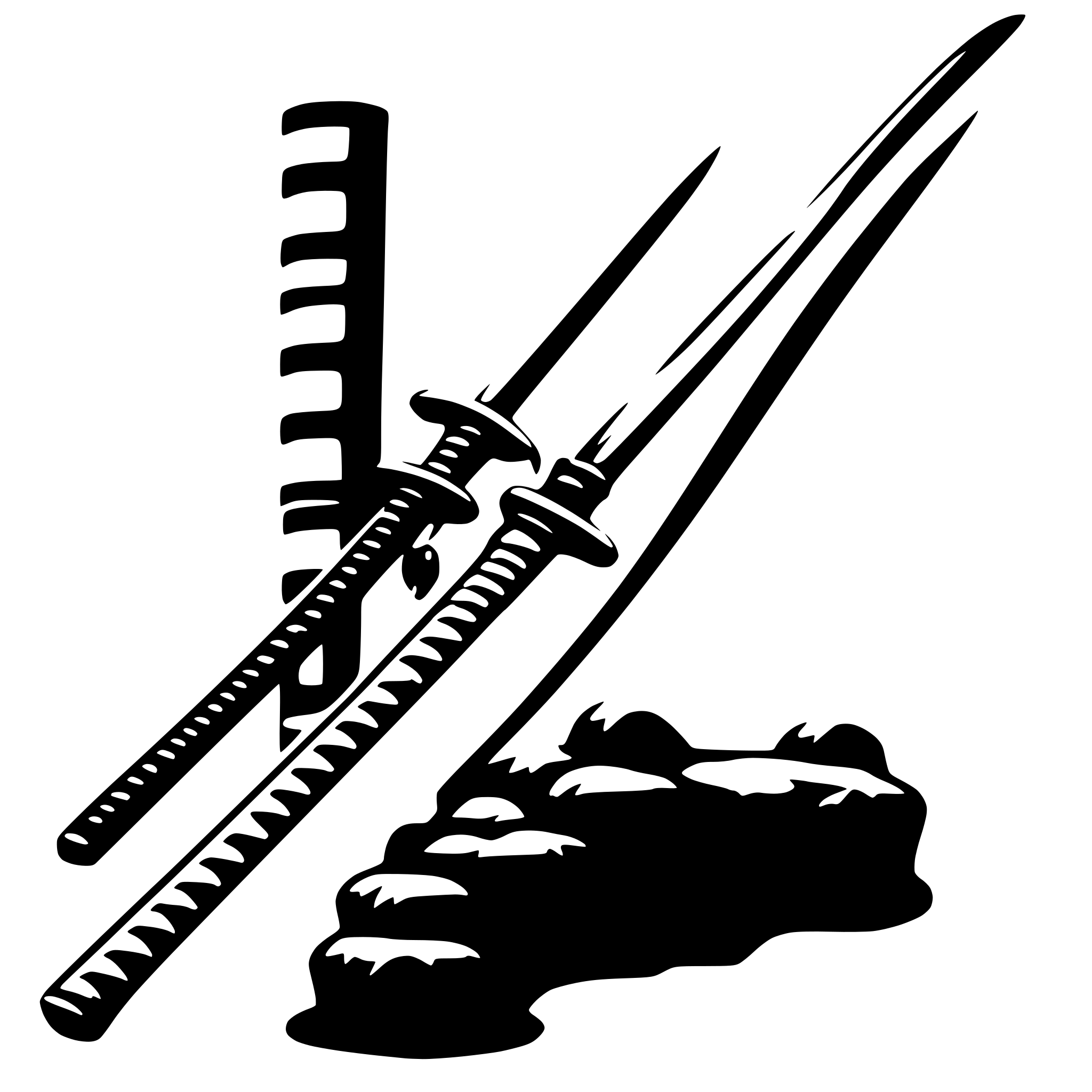 AI-generated SVG of a samurai katana