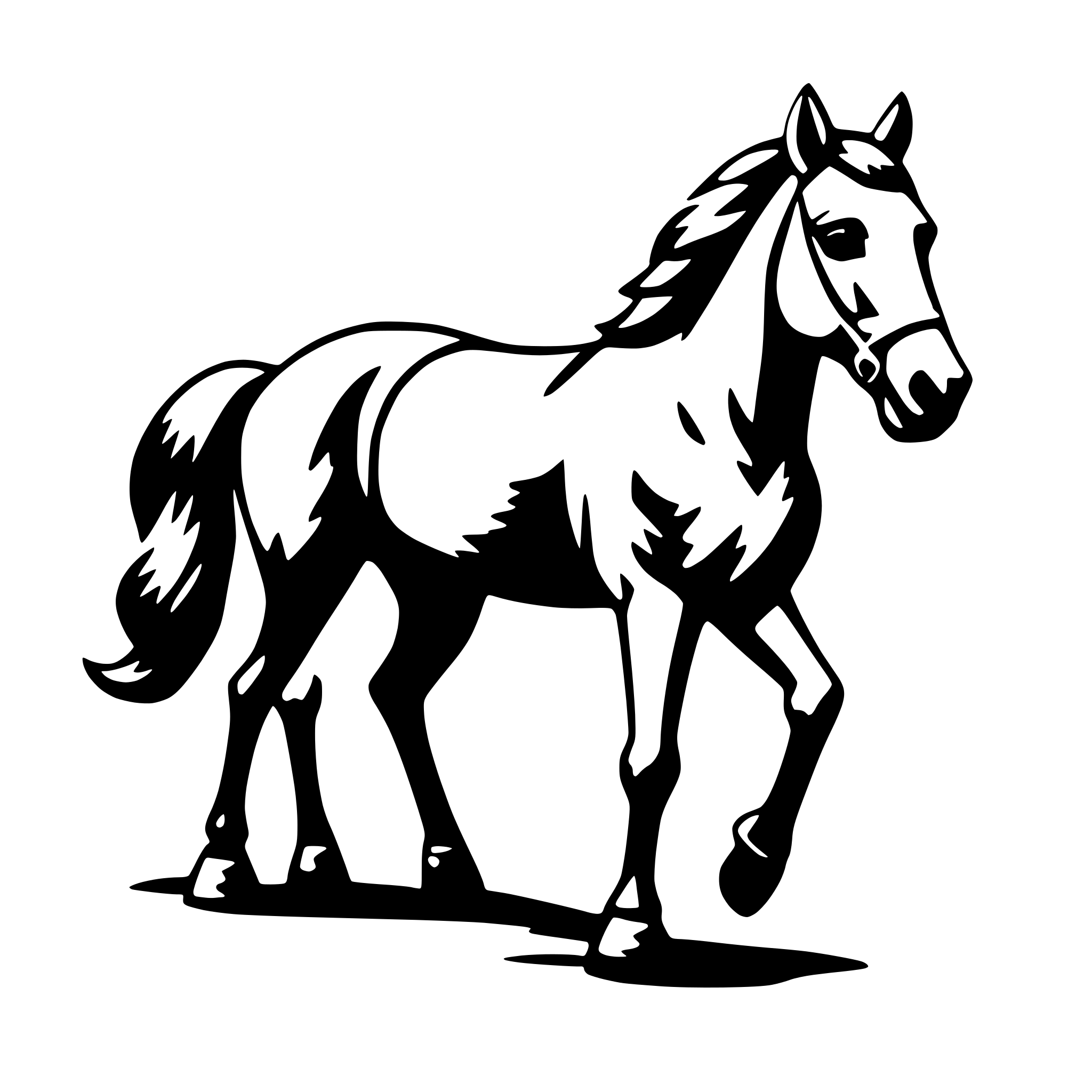 AI-generated SVG of 'horse'