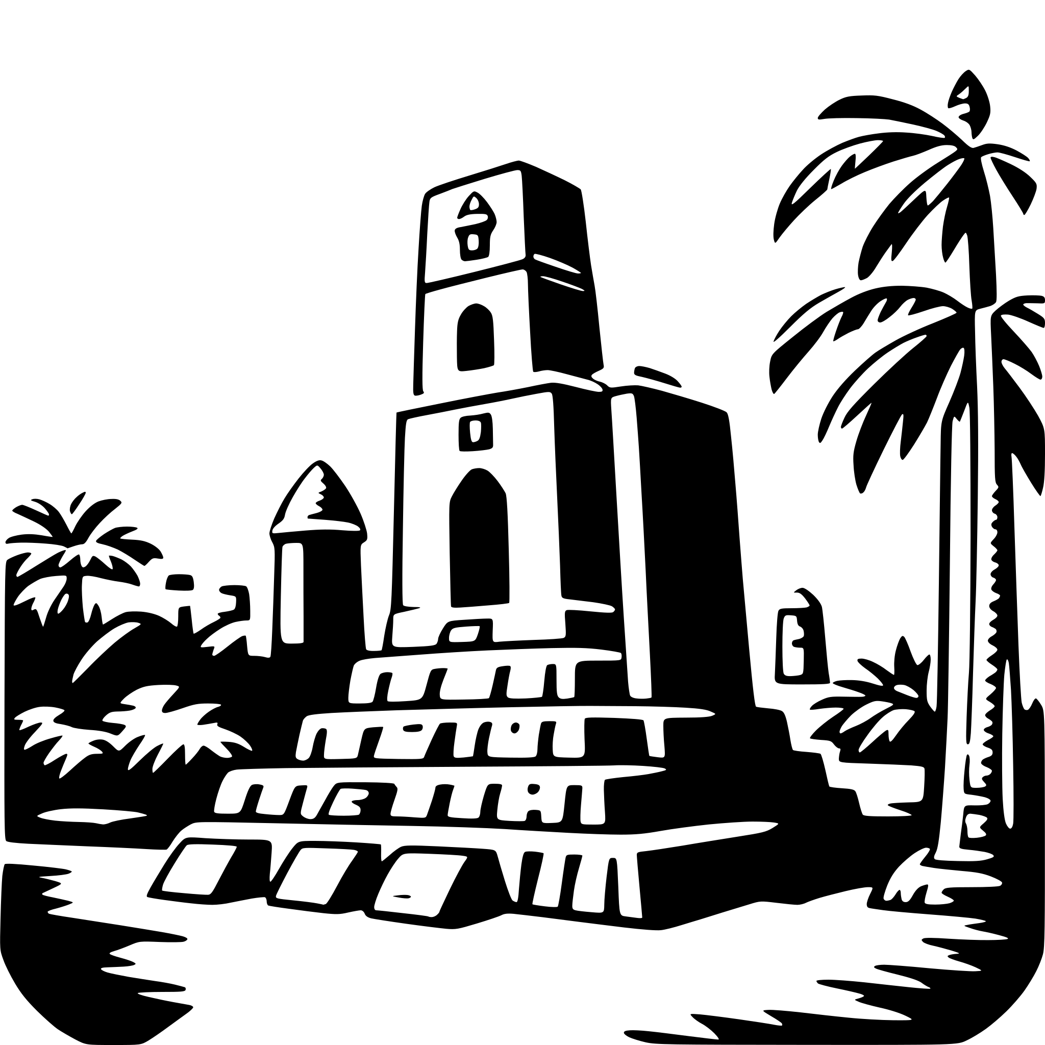 AI-generated SVG of a tikal