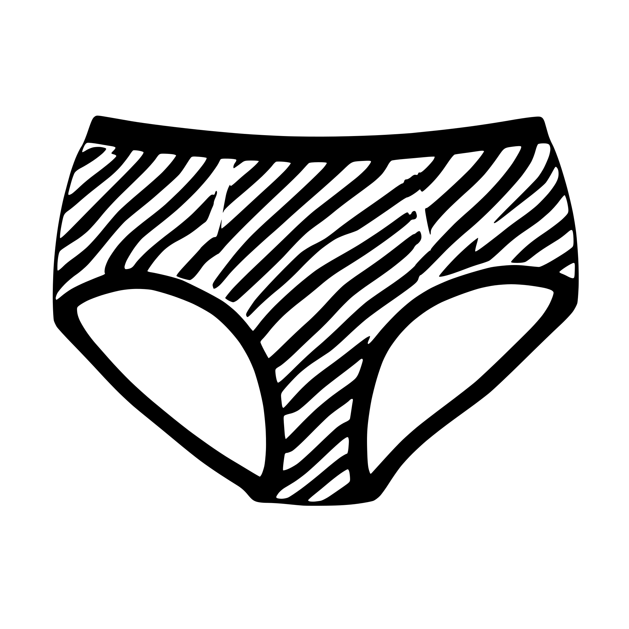 AI-generated SVG of 'cute blue striped panties'