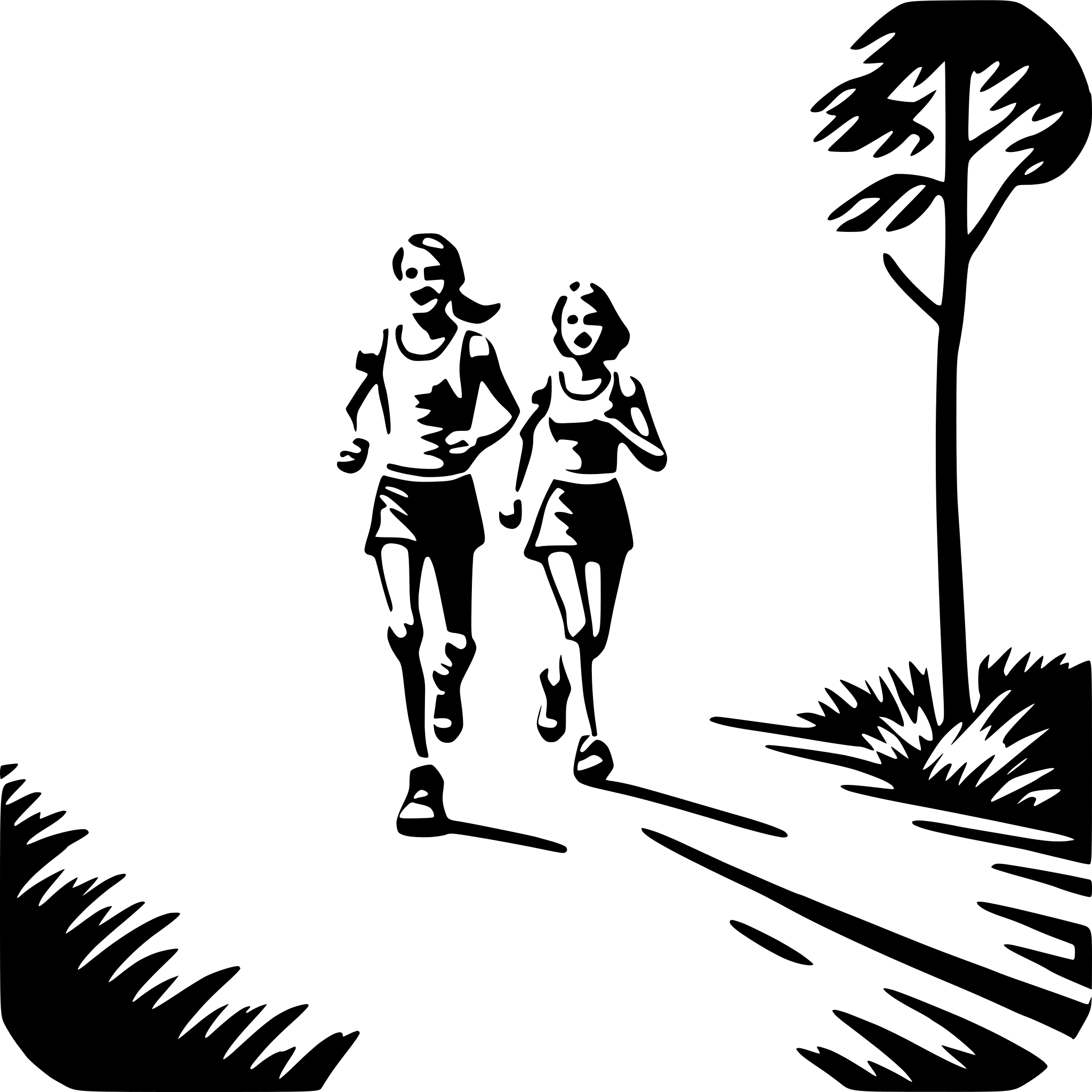 AI-generated SVG of a running trail marathon