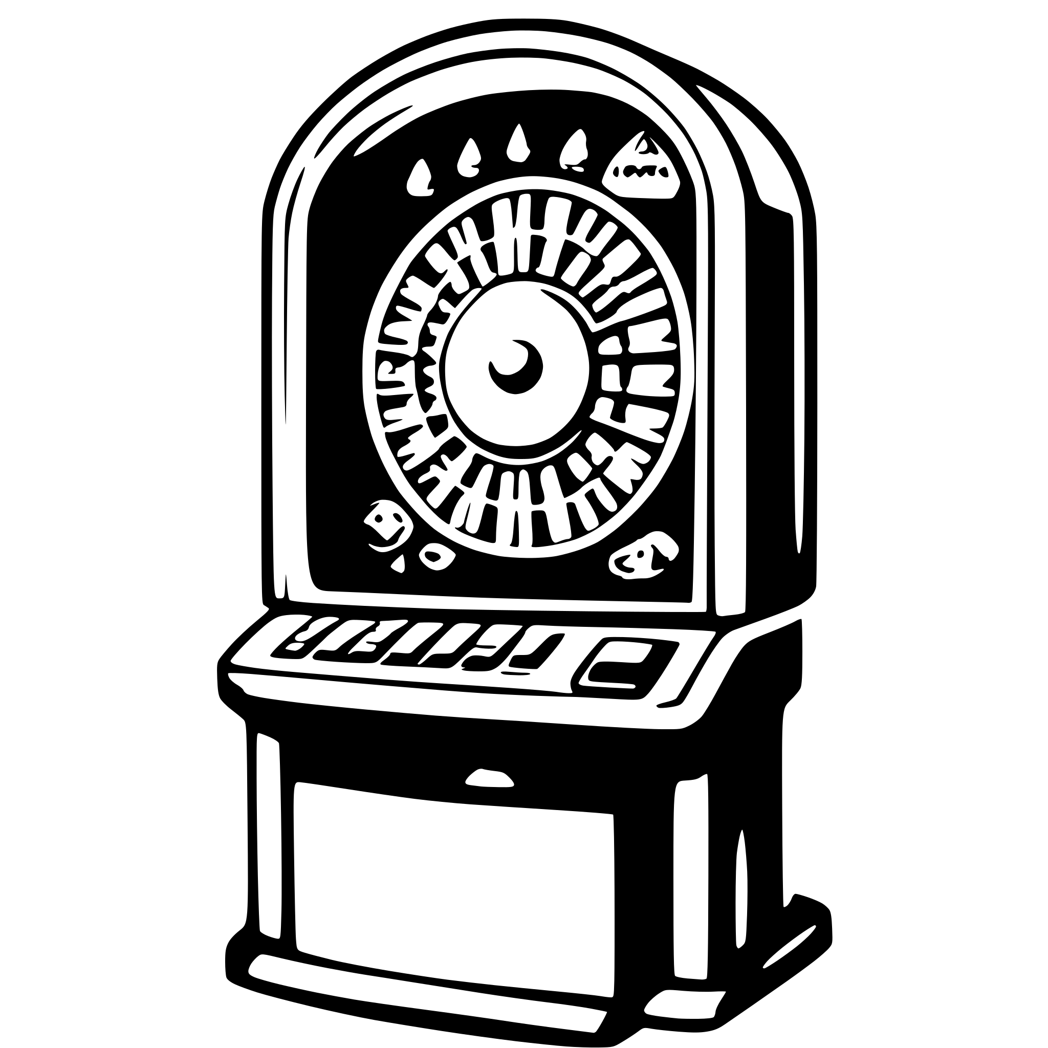 AI-generated SVG of a pachinko machine