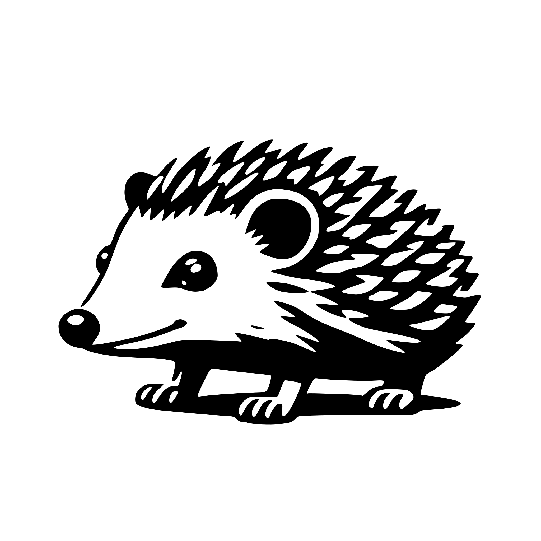 AI-generated SVG of a hedgehog