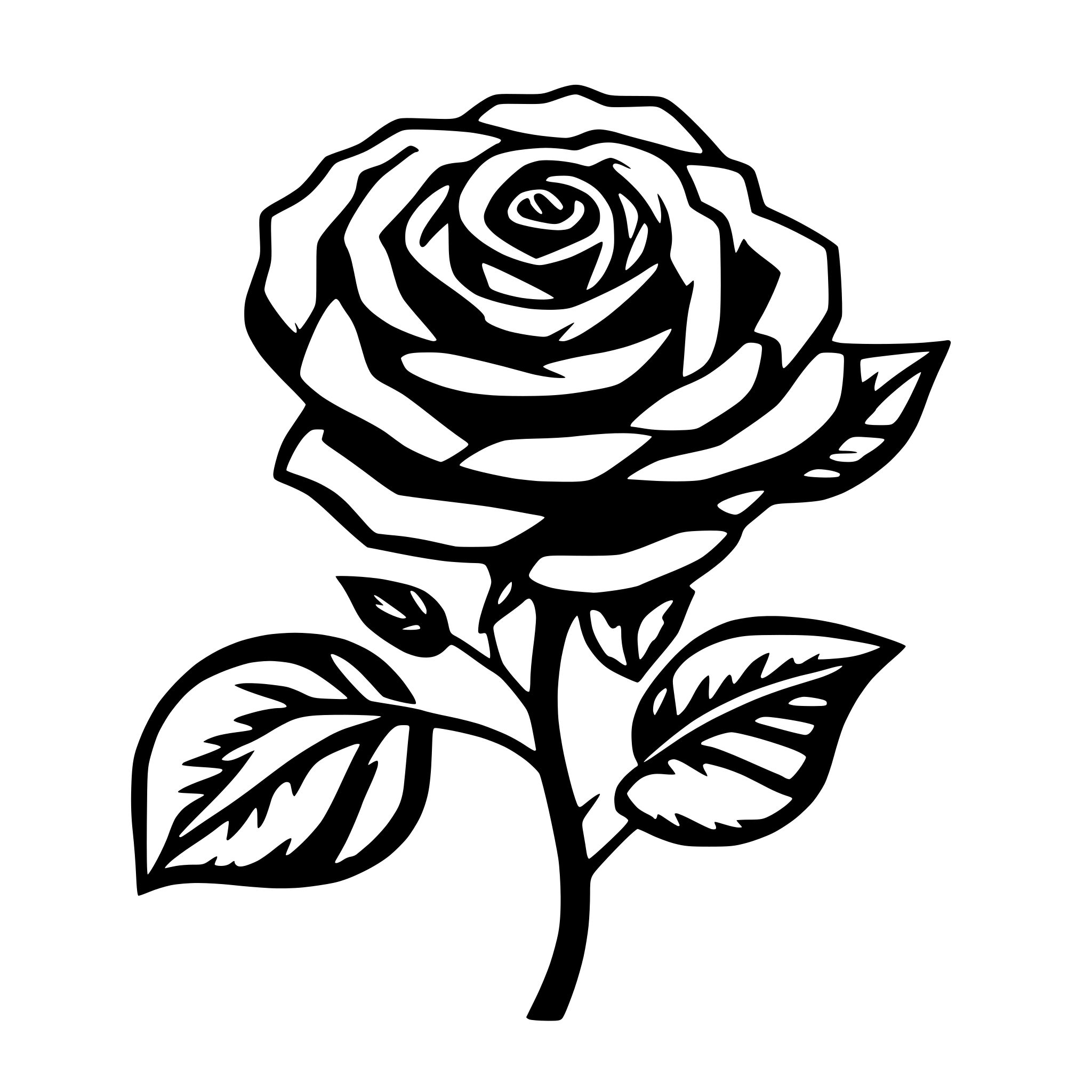 AI-generated SVG of 'simple rose'