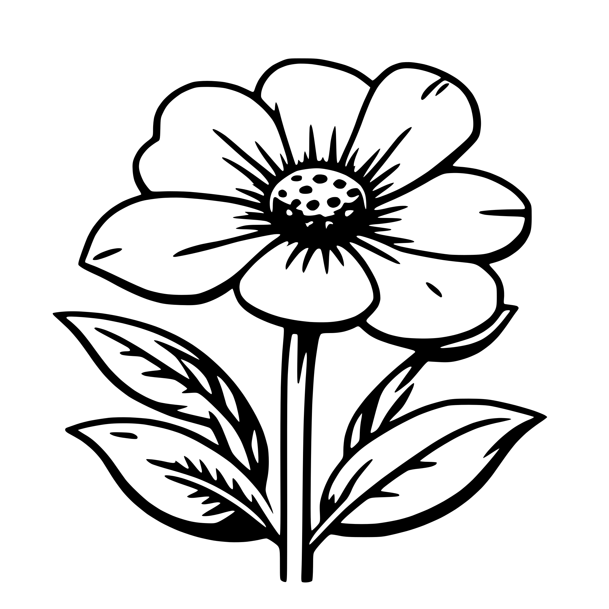 AI-generated SVG of 'flower'