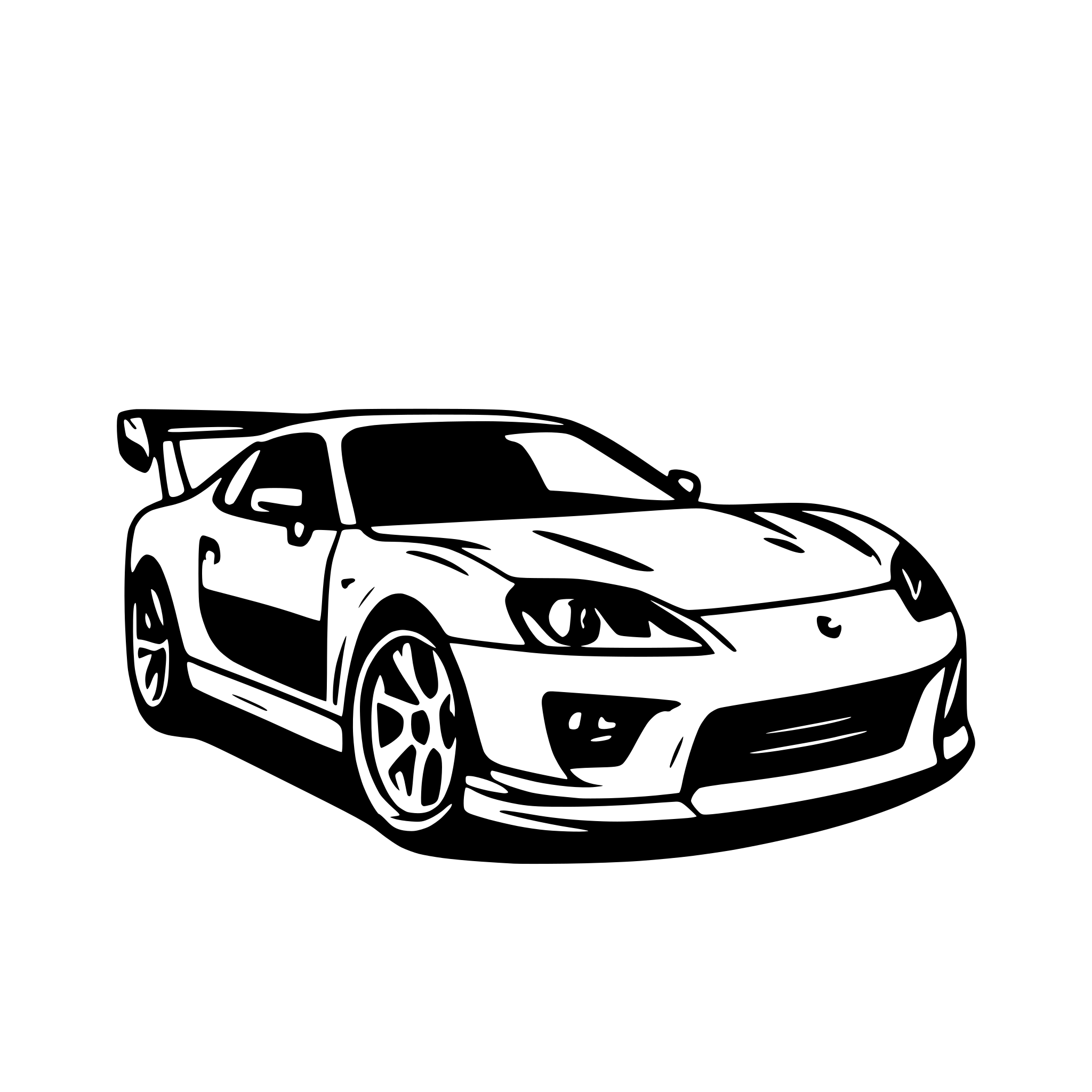 AI-generated SVG of a toyota supra