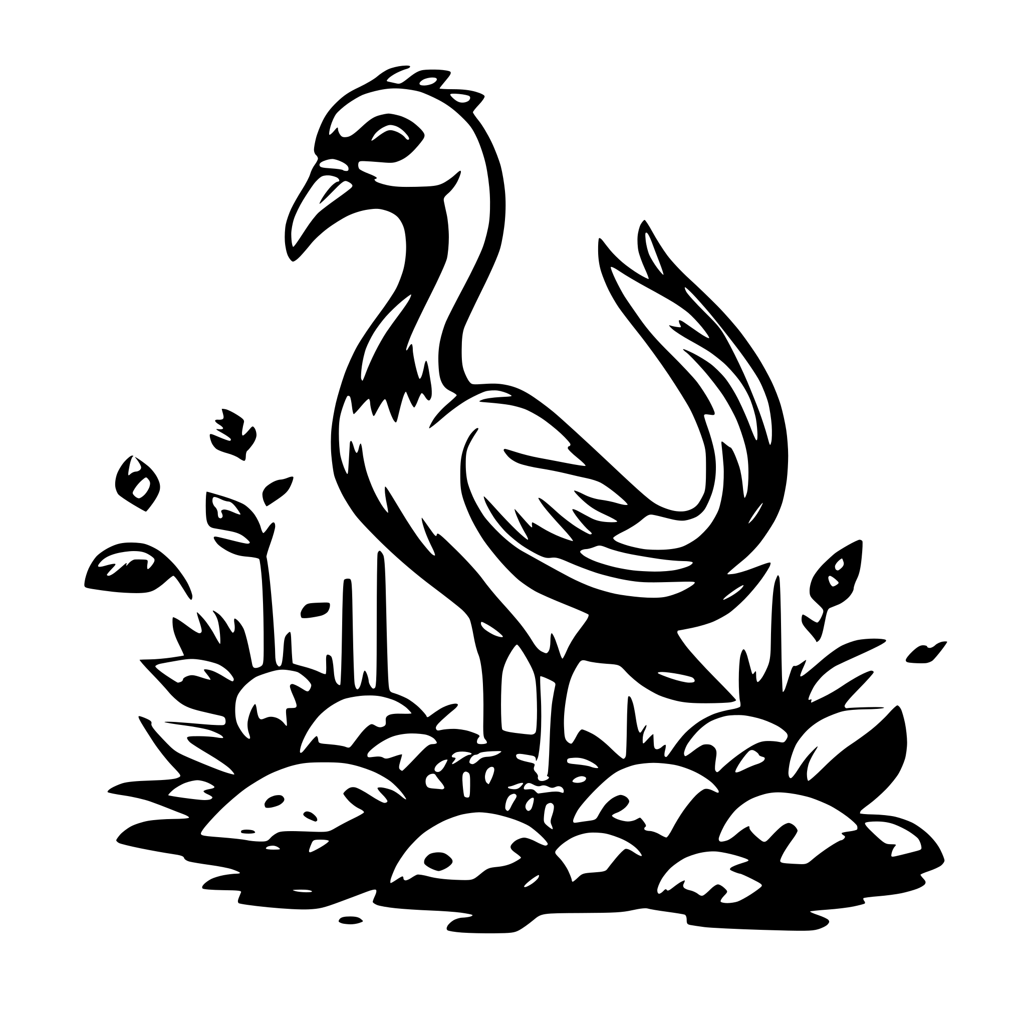 AI-generated SVG of '鸟'