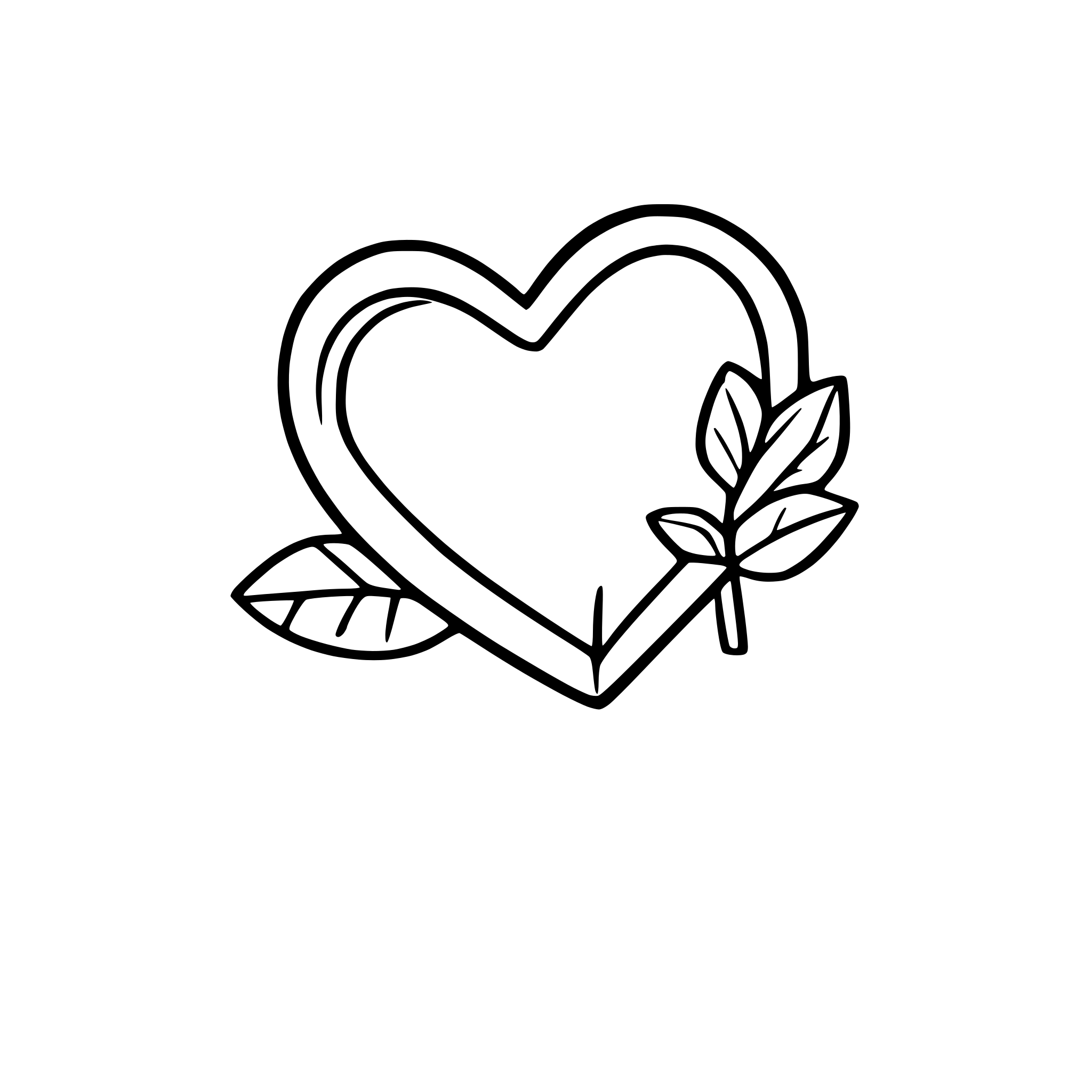 AI-generated SVG of a cartoon heart outline, flowers, roses, petals, fine lines AI-generated SVG of a cartoon heart outline, flowers, roses, petals, fine lines