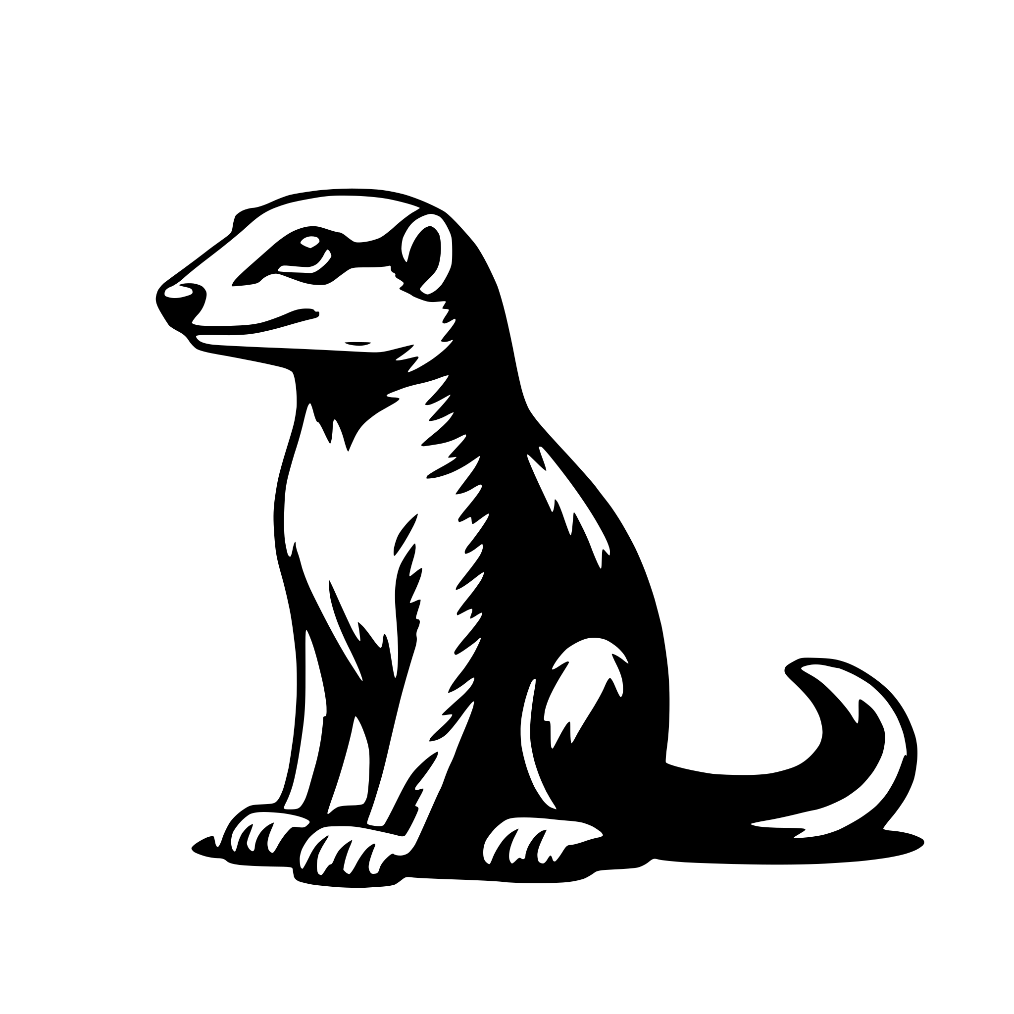 AI-generated SVG of 'mongoose'