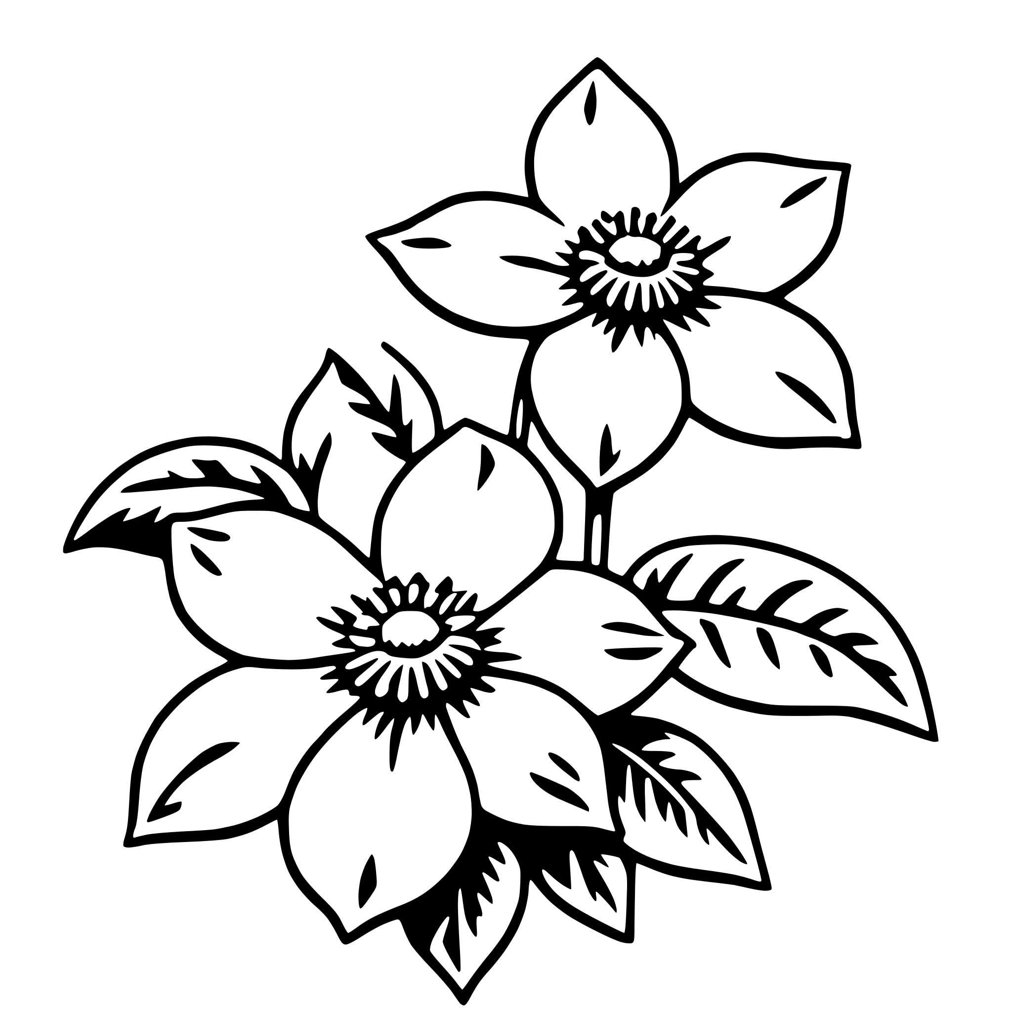 AI-generated SVG of a clematis