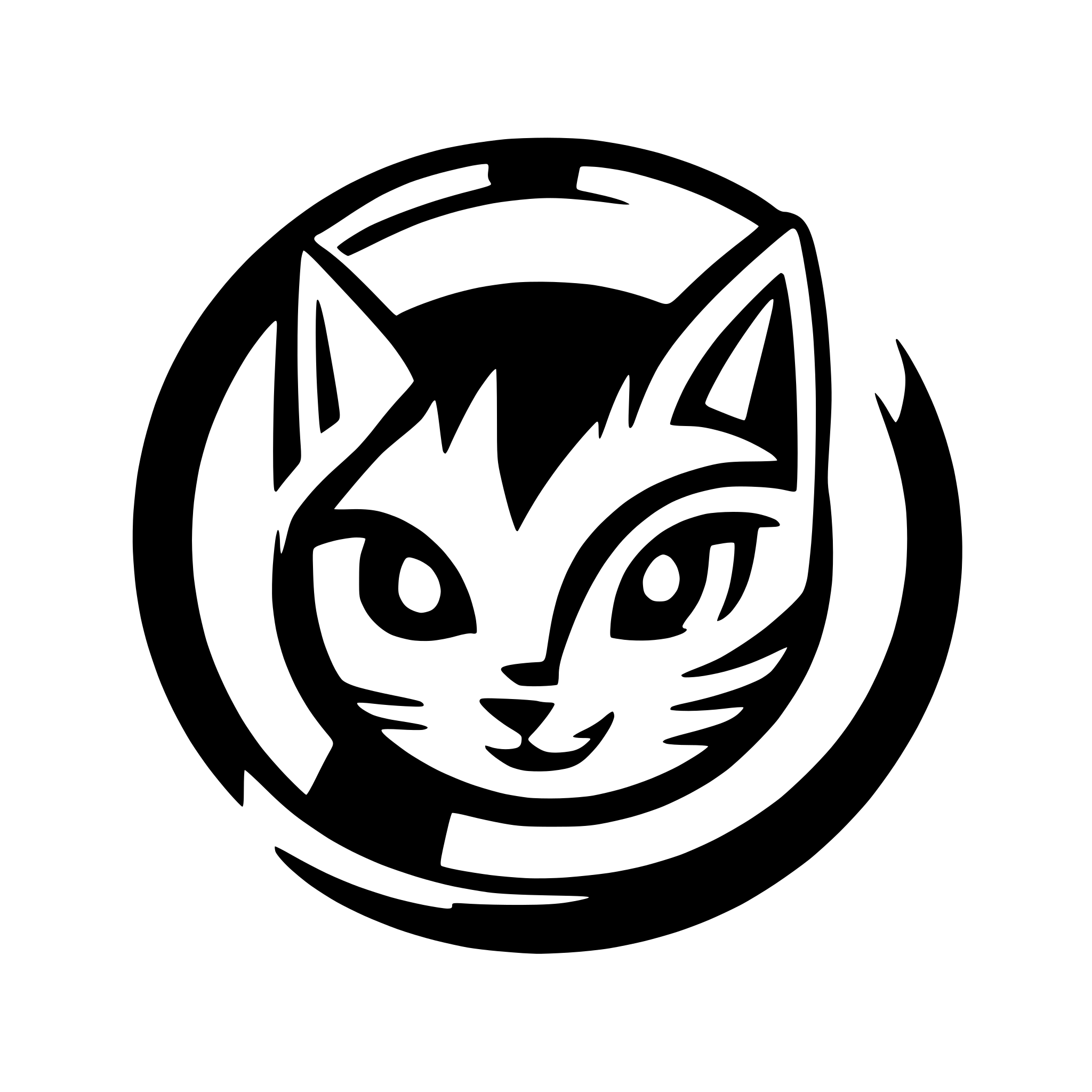 AI-generated SVG of 'black cat face'