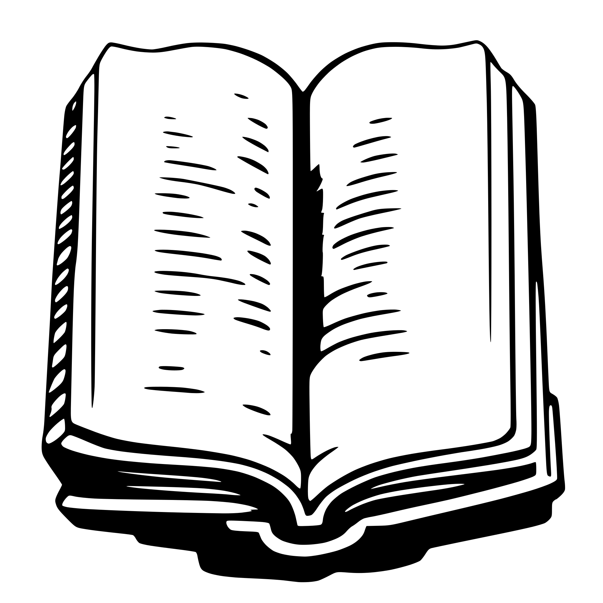 AI-generated SVG of 'A symmetric open book'
