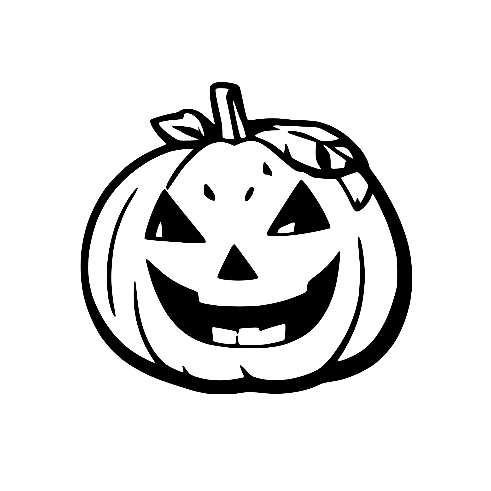AI-generated SVG of a Halloweenpumpkin