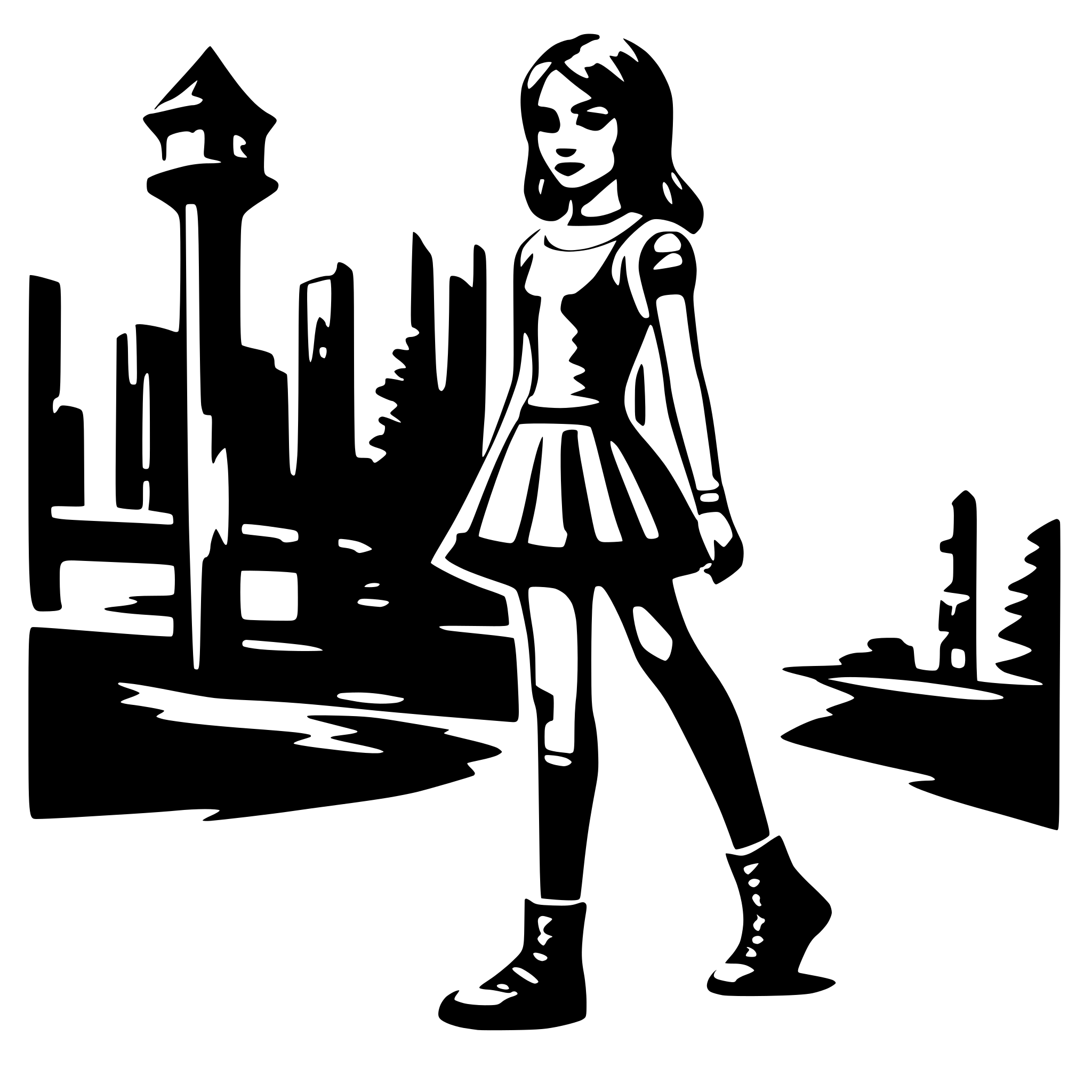 AI-generated SVG of 'girl in tights'