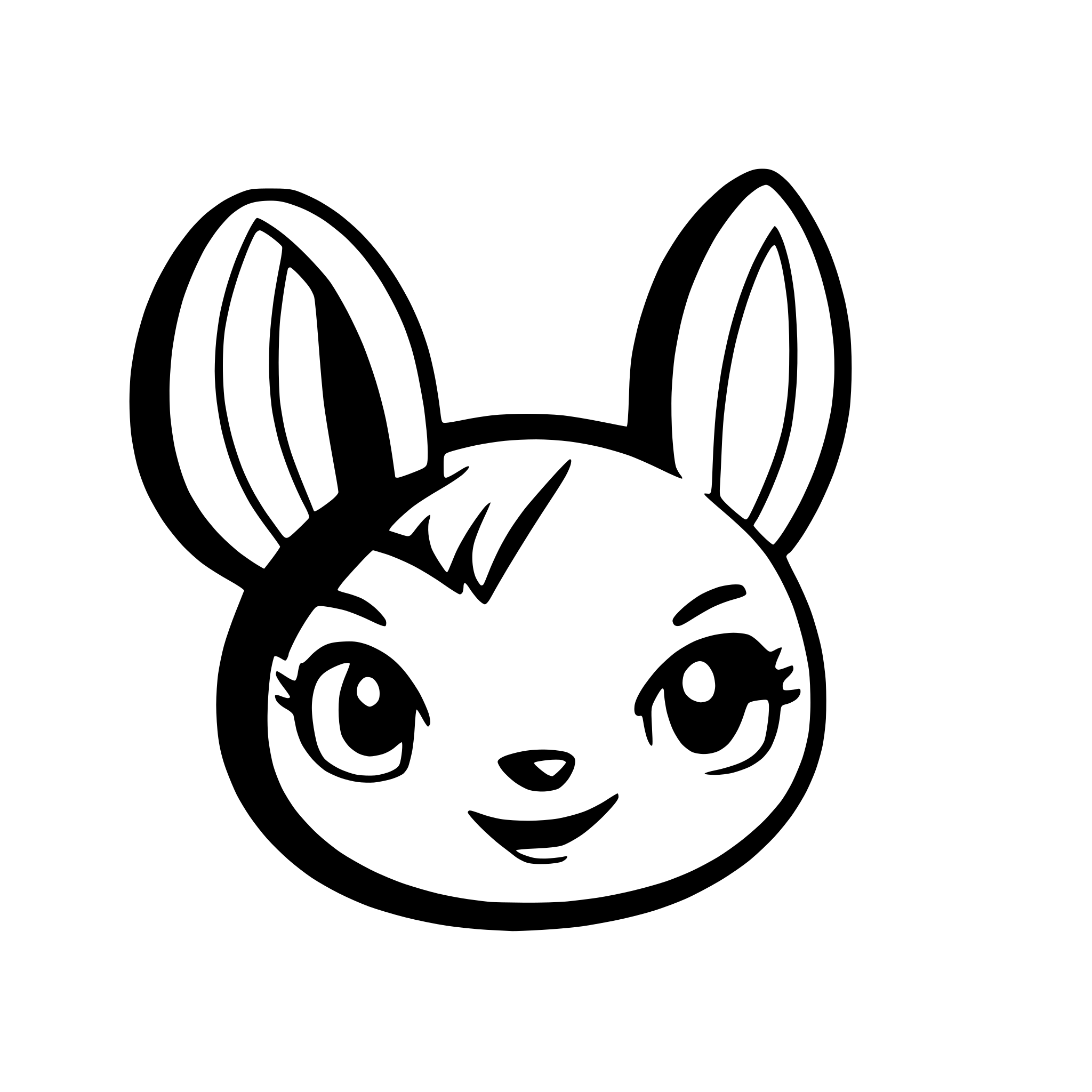 AI-generated SVG of 'bunny face'