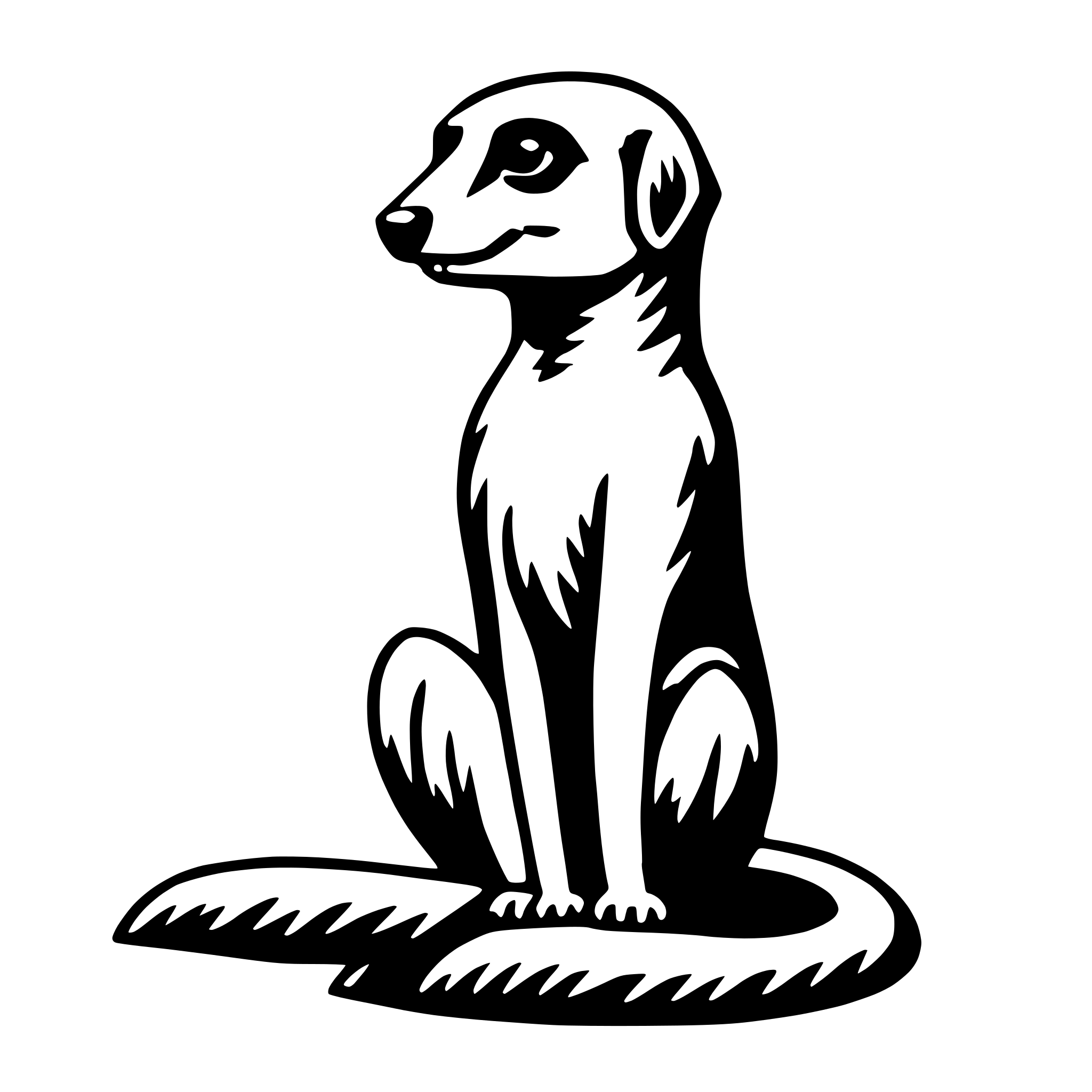 AI-generated SVG of a meerkat