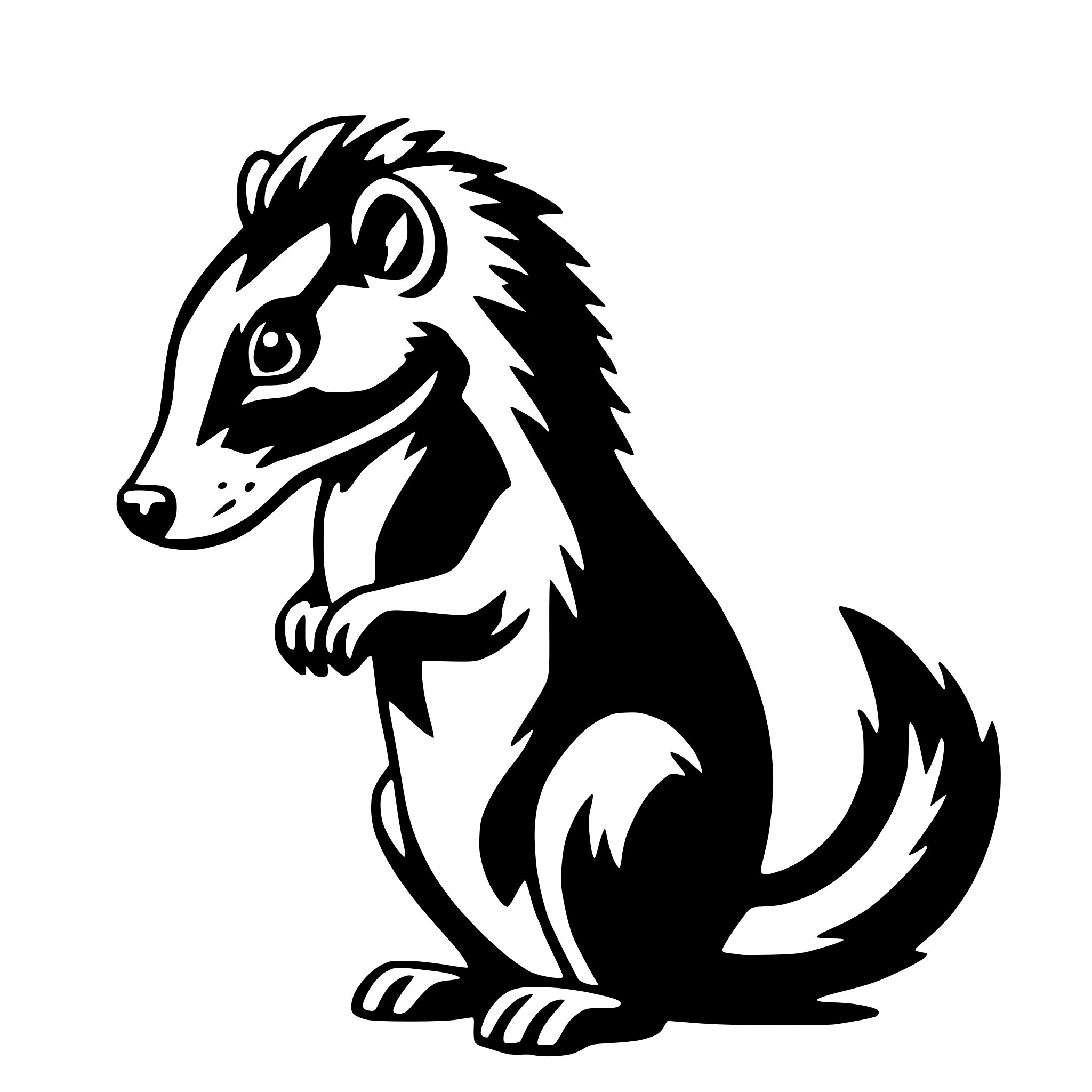 AI-generated SVG of 'skunk'