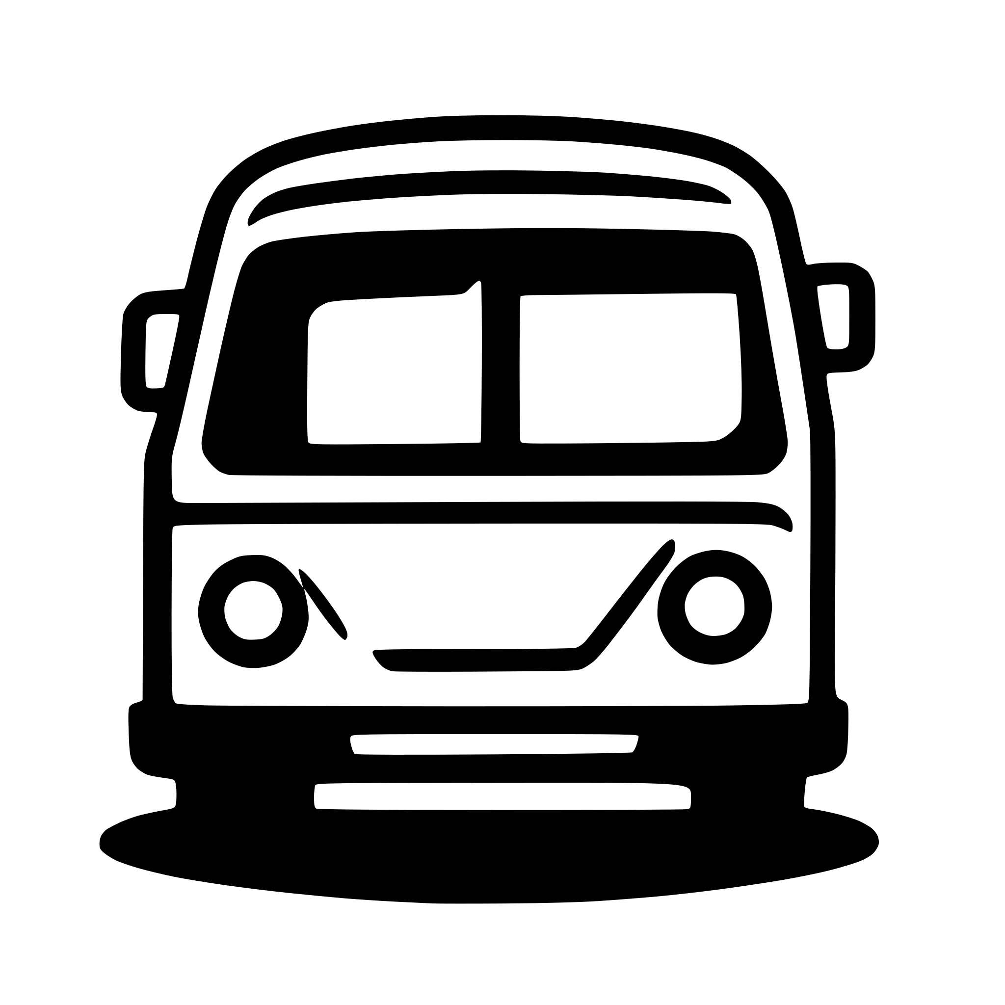 AI-generated SVG of a Minimal flat icon of a city bus, front view, monochrome line art, SVG vector style