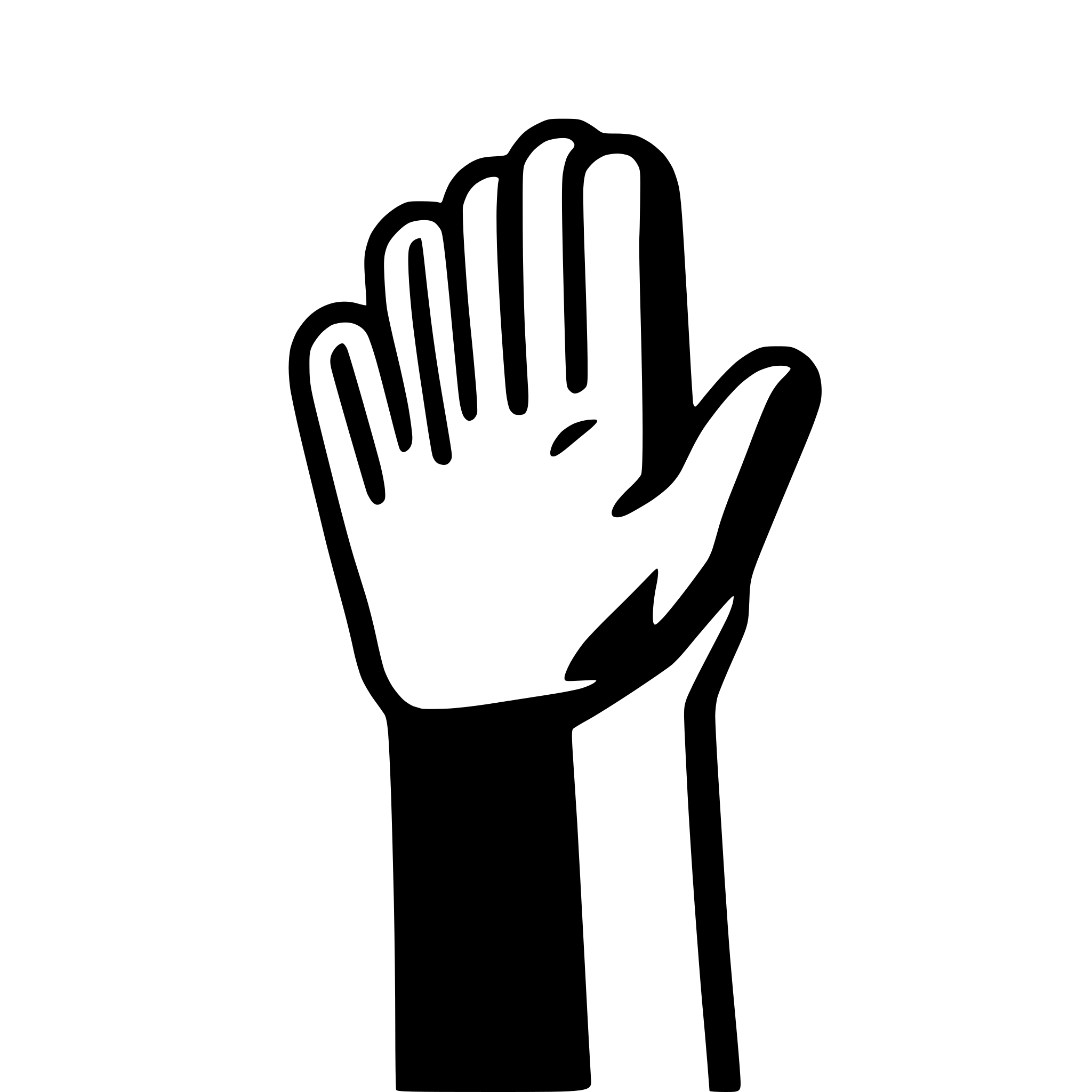 AI-generated SVG of 'hands, highfive'