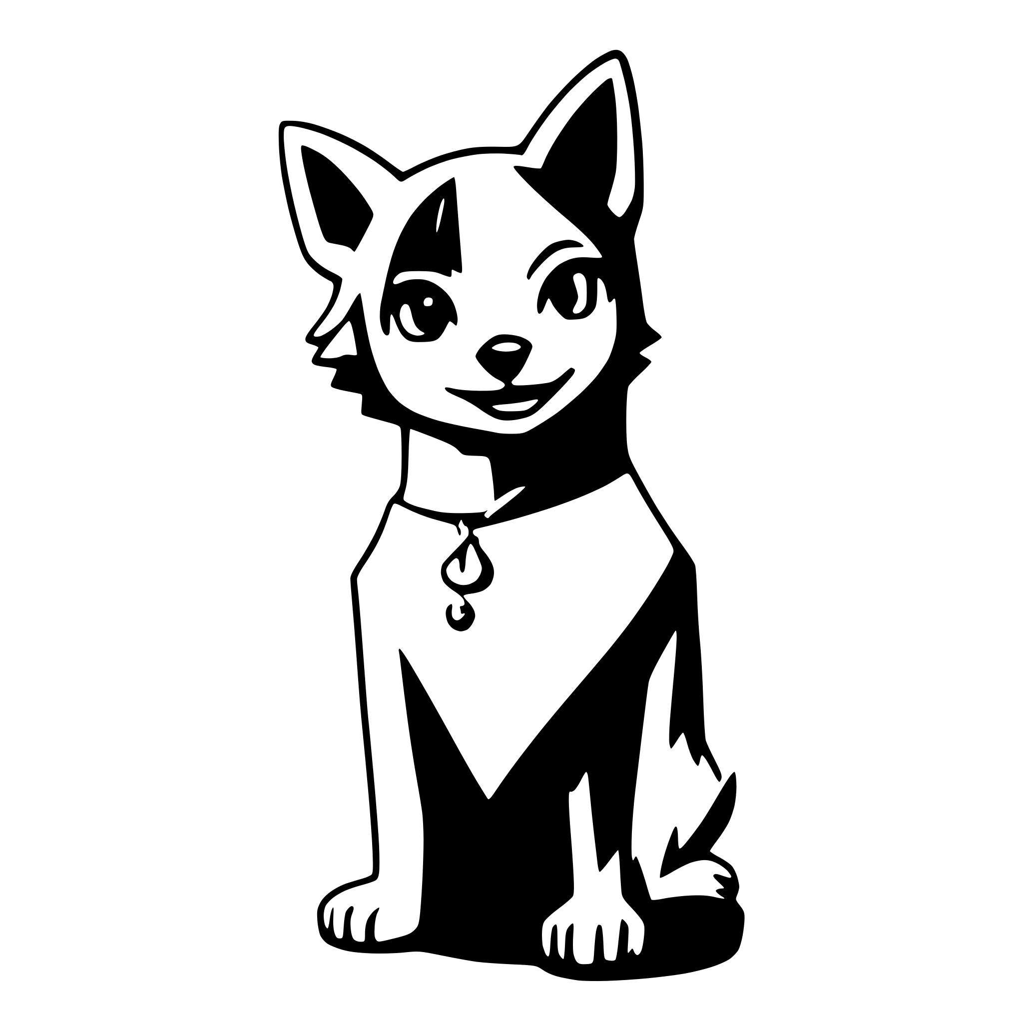 AI-generated SVG of 'dog happy'