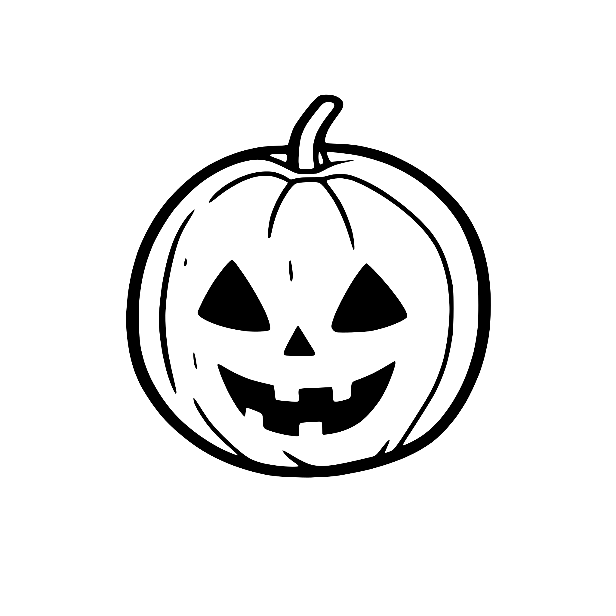 AI-generated SVG of a a halloween pumpkin with a ghost beside