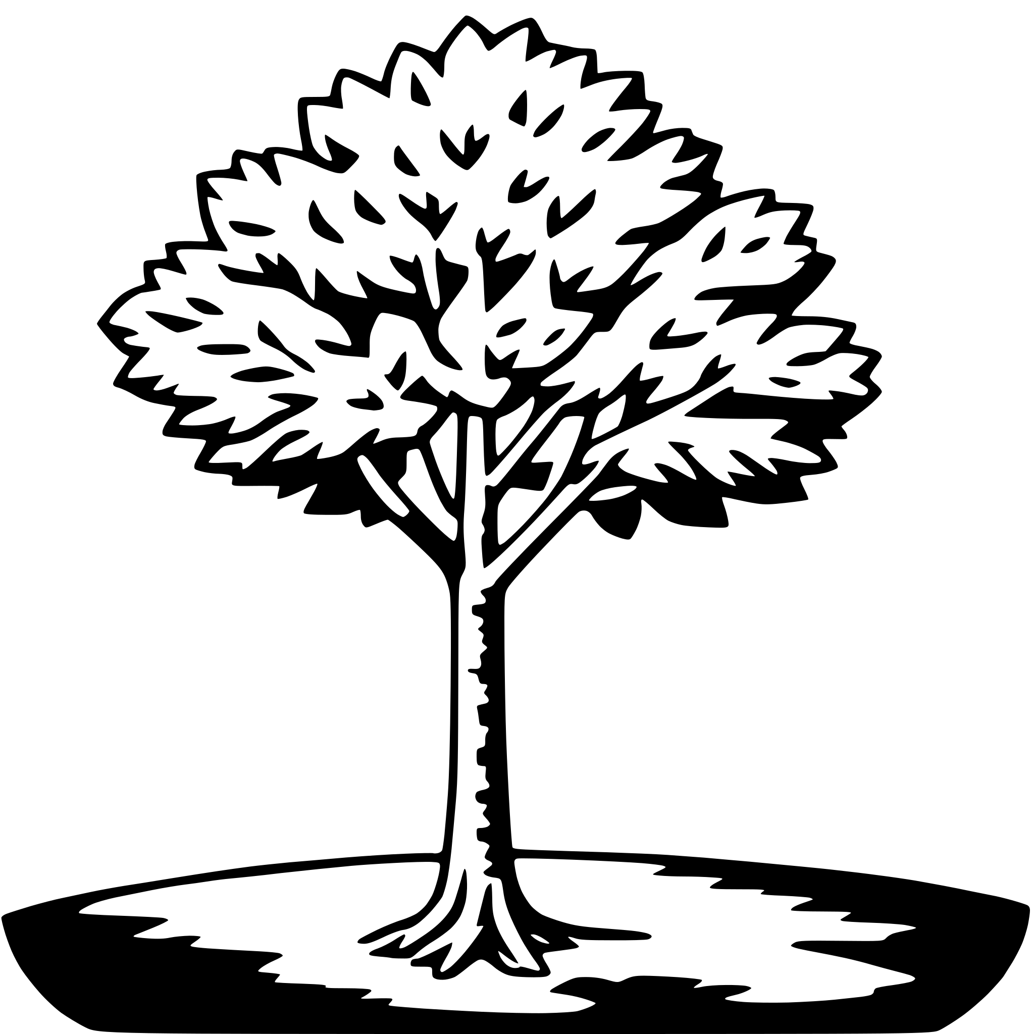 AI-generated SVG of a beech tree