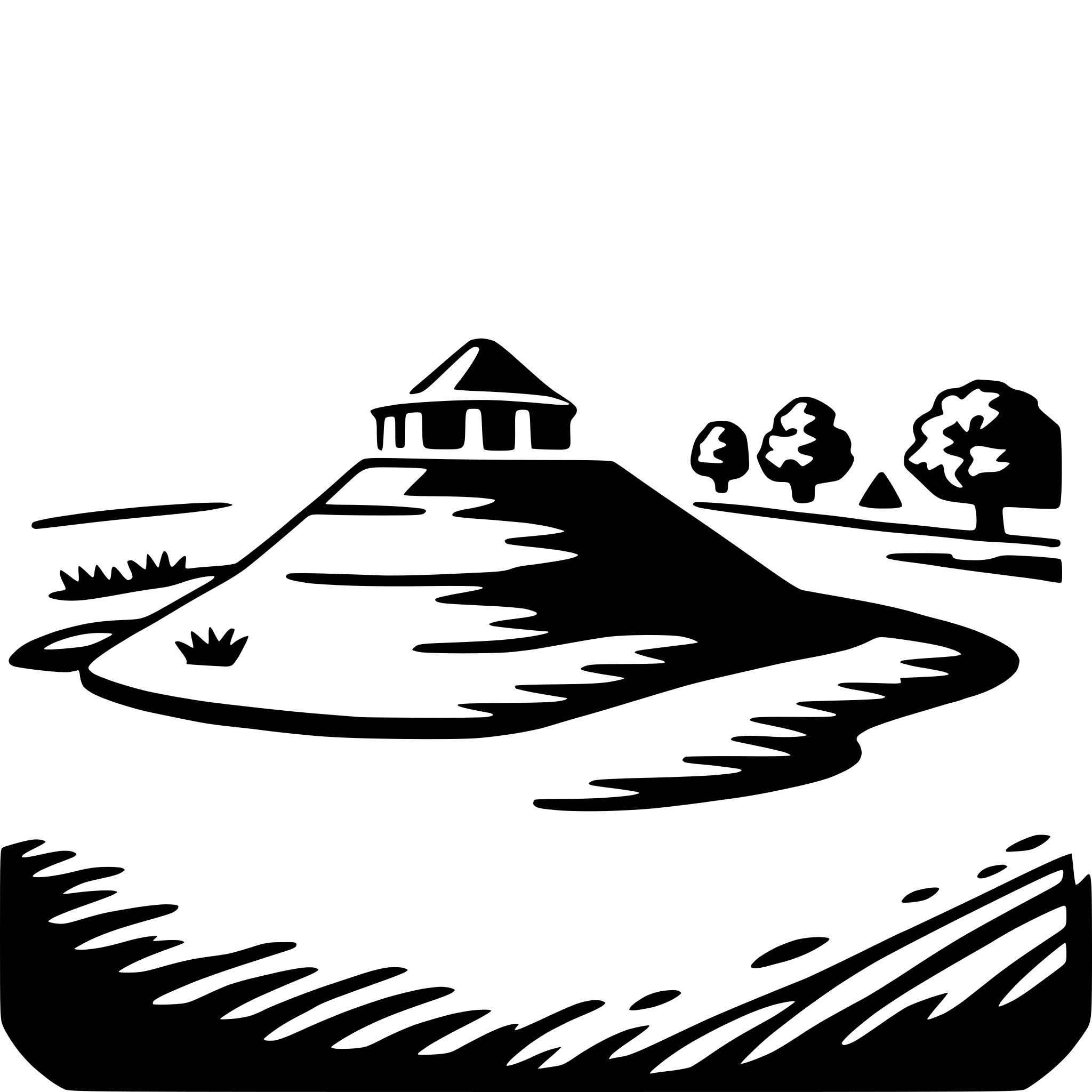 AI-generated SVG of a cahokia mounds