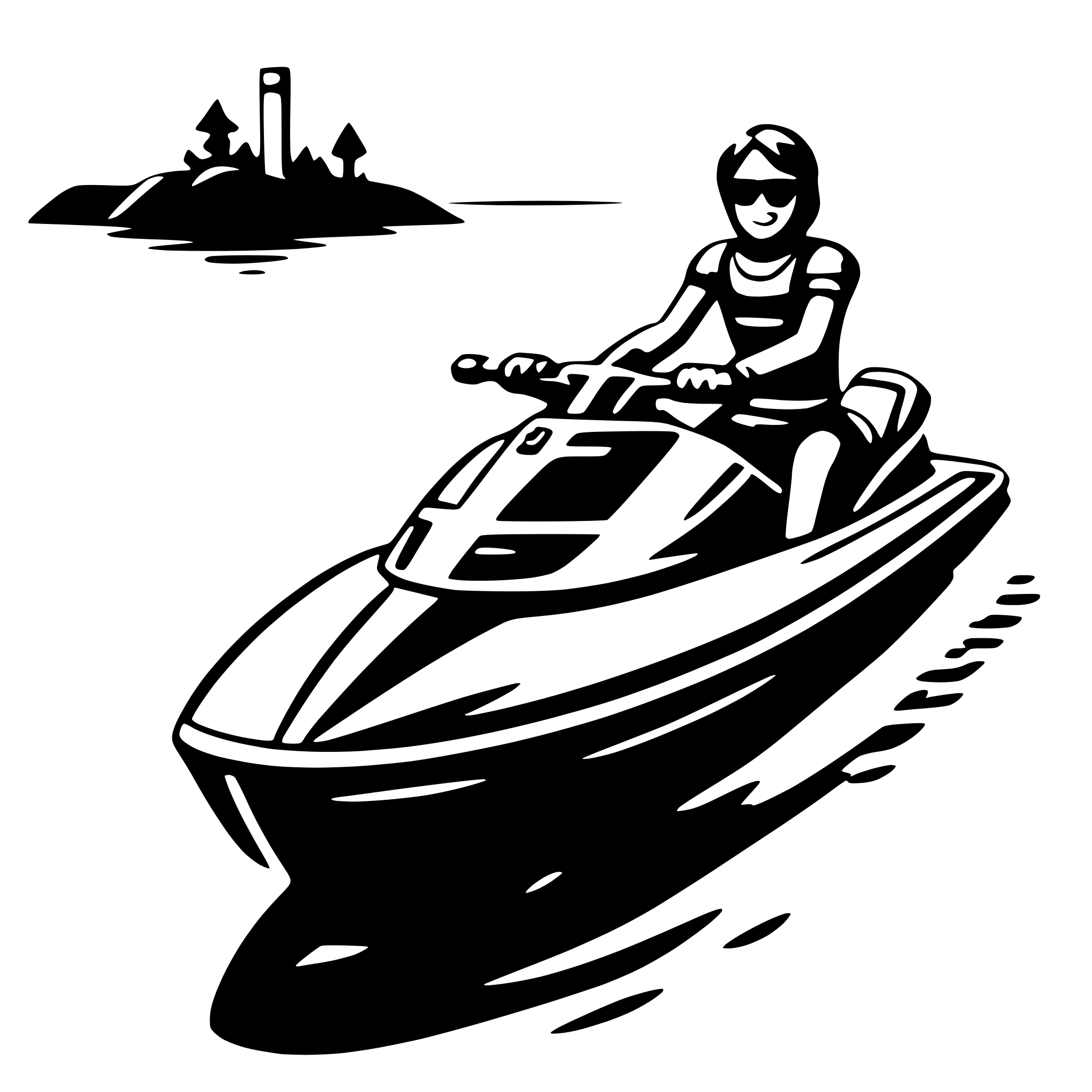 AI-generated SVG of 'jet ski'
